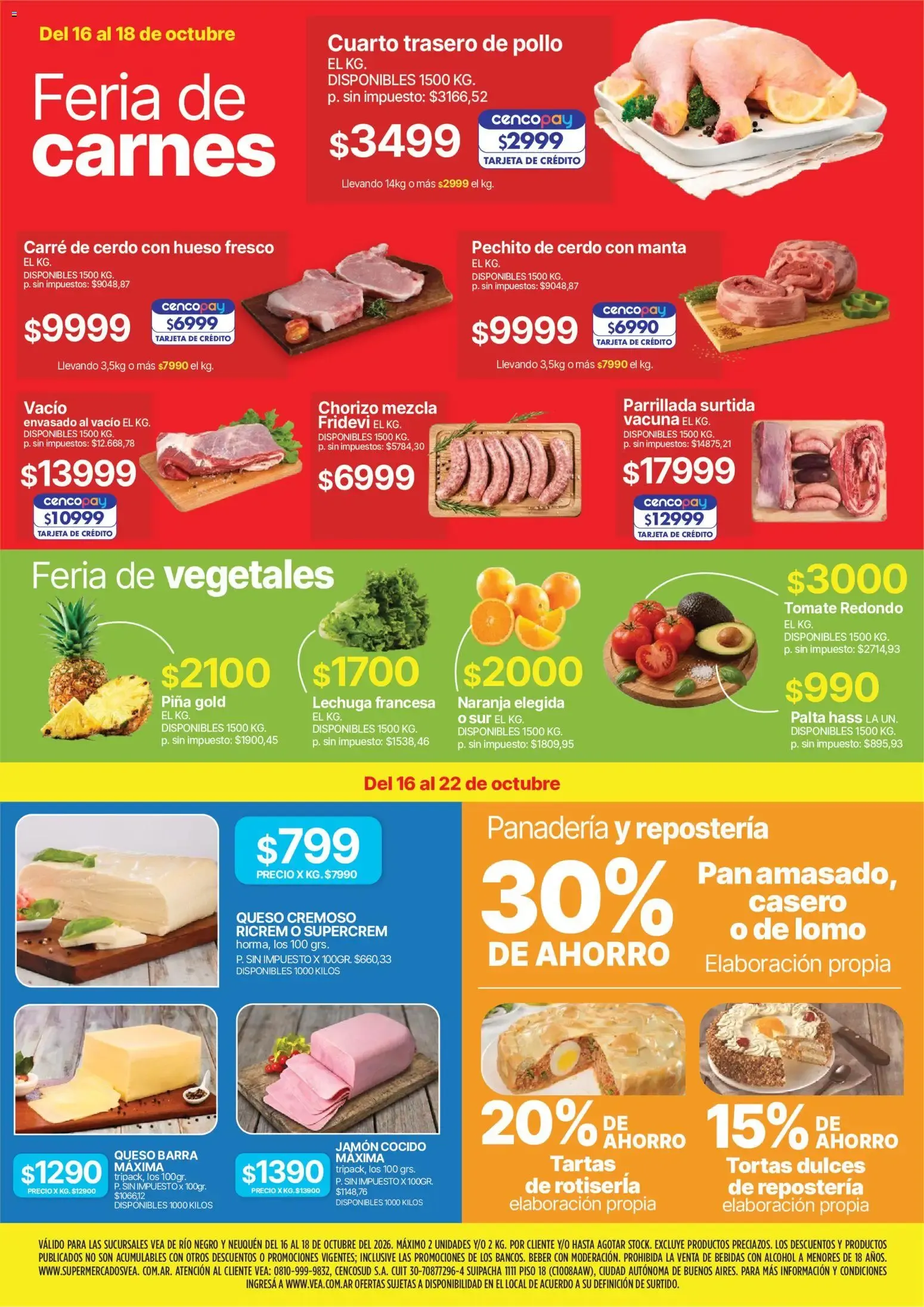 Ofertas de Vea - Fin de semana de Río Negro y Neuquén del 16/10/2026 - 18/10/2026 16 de octubre al 18 de octubre 2026 - Página 3 del catálogo