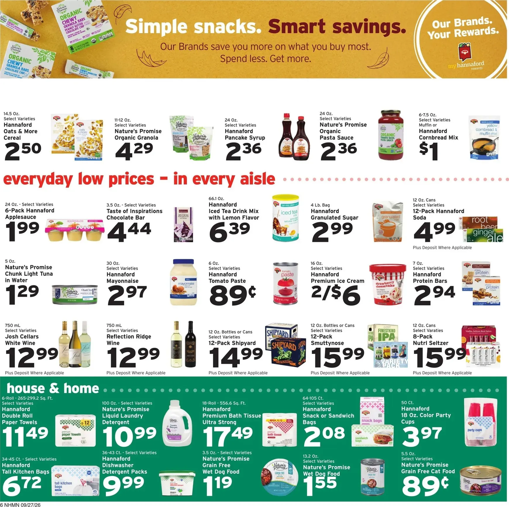 Weekly promotion Fall into savings with Our Brands. spanning from September 27 to October 3 2026 - Page 6 for Catalogue 365