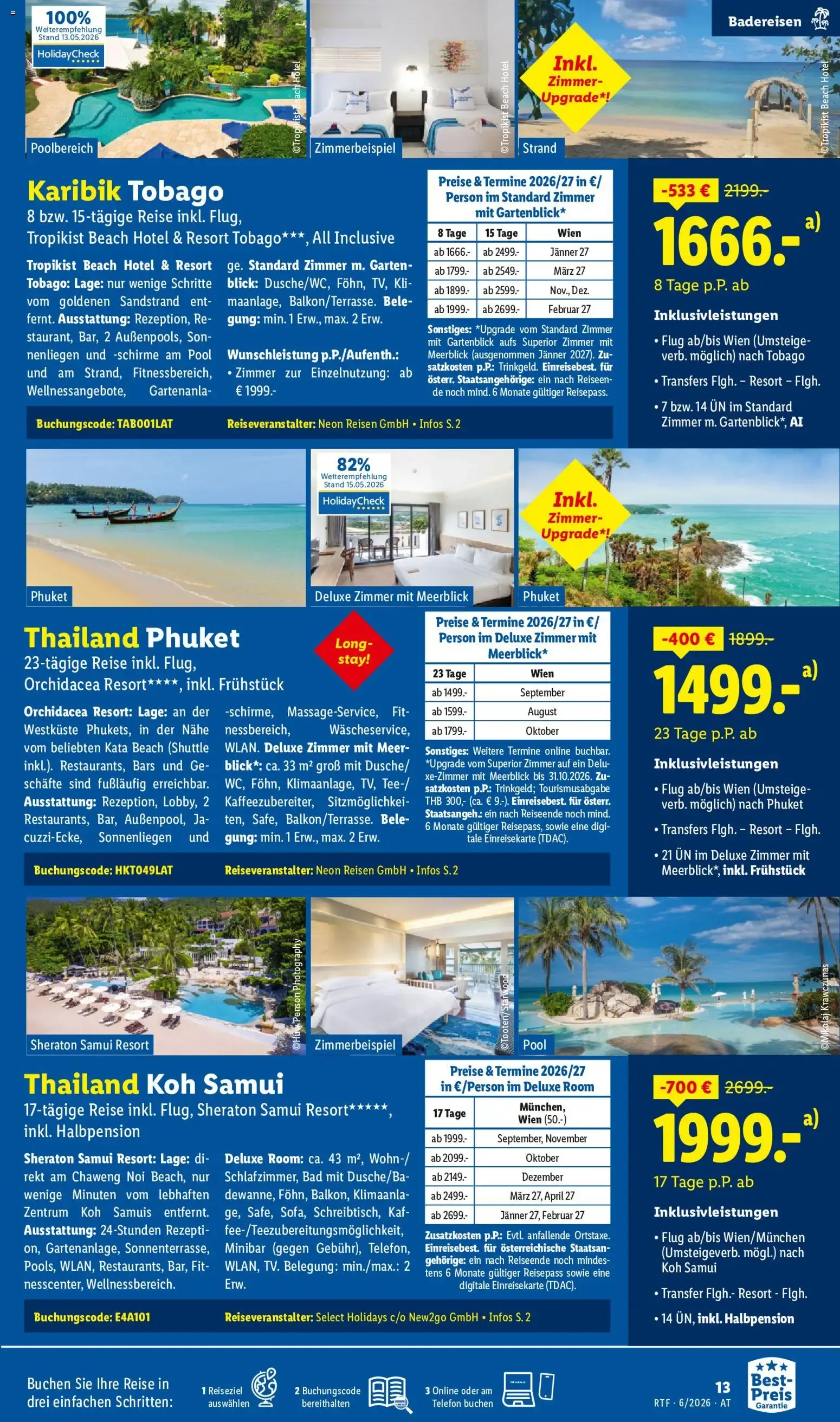 Lidl Reisen - Traumurlaub von 13. Juni bis 15. Juli 2026 - Flugblätt seite  13