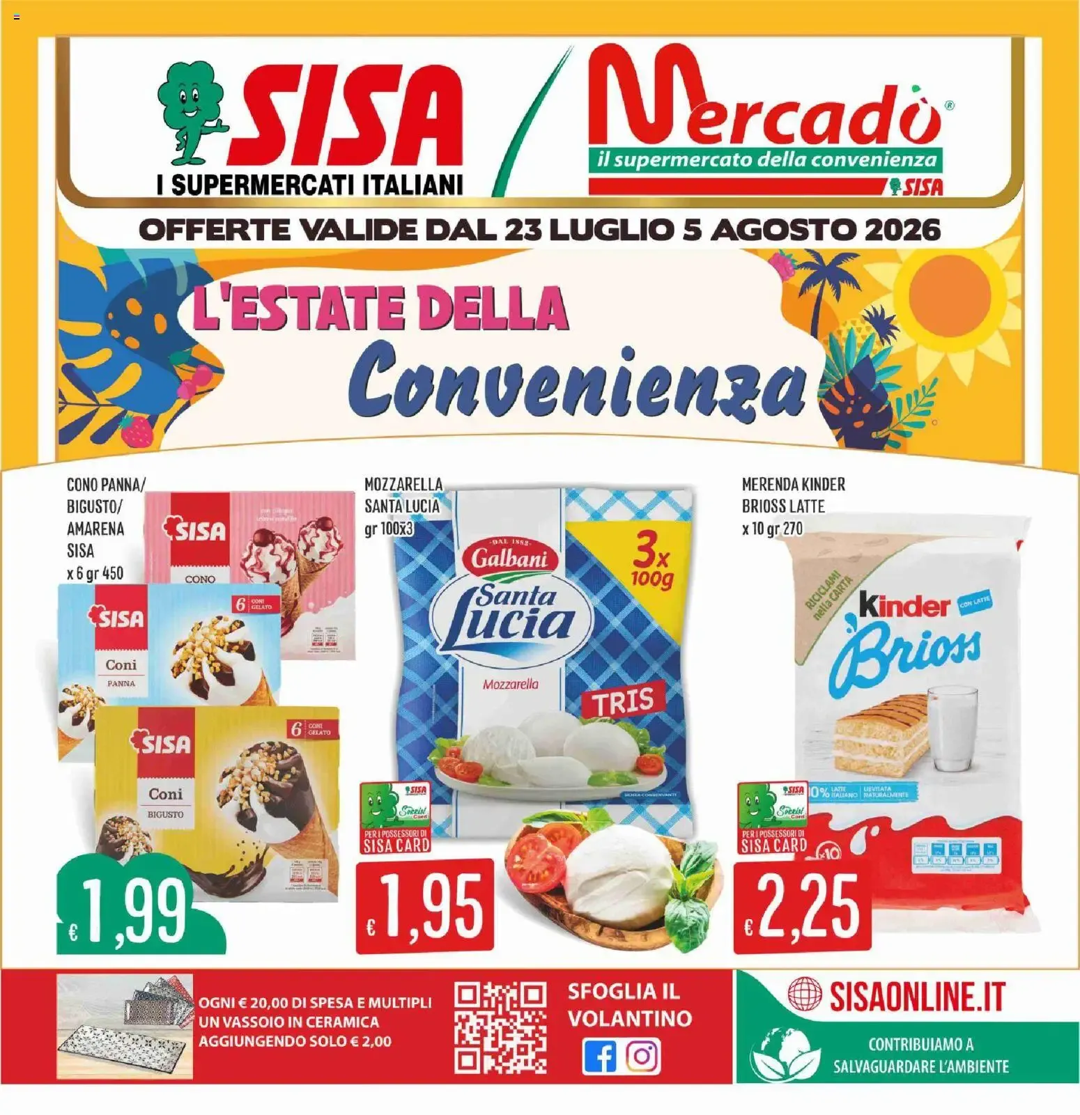 SISA/Mercadò: L'ESTATE DELLA Convenienza da 23 luglio a 5 agosto di 2026 - Pagina del volantino 1
