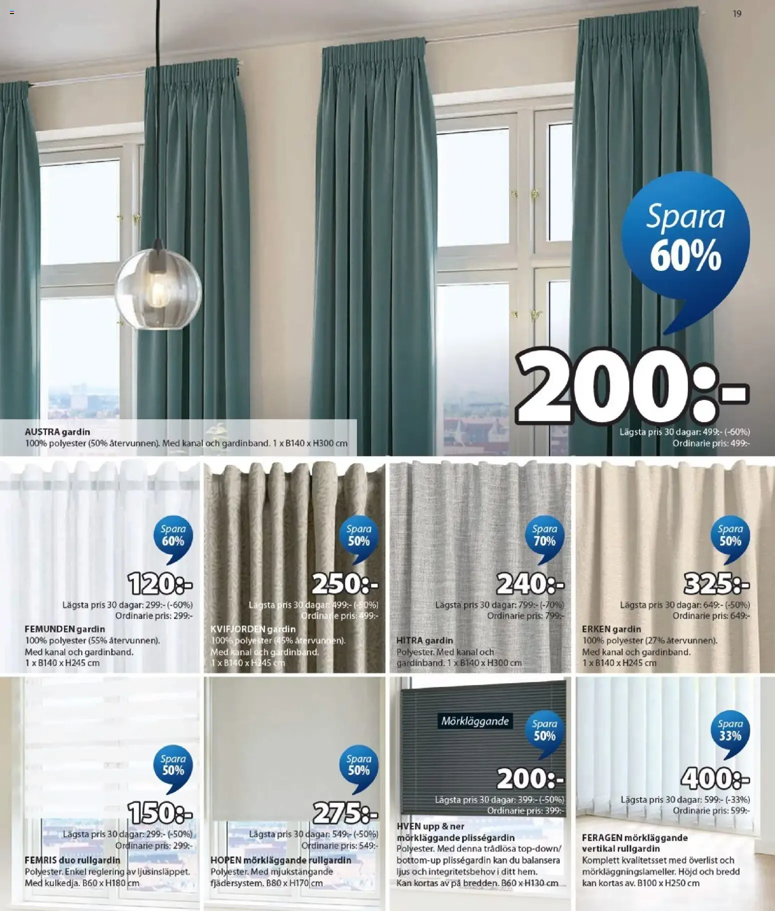 JYSK REA: Spara hasta 70% från 29 juni till 26 juli 2026 - Reklamblad sidor 19