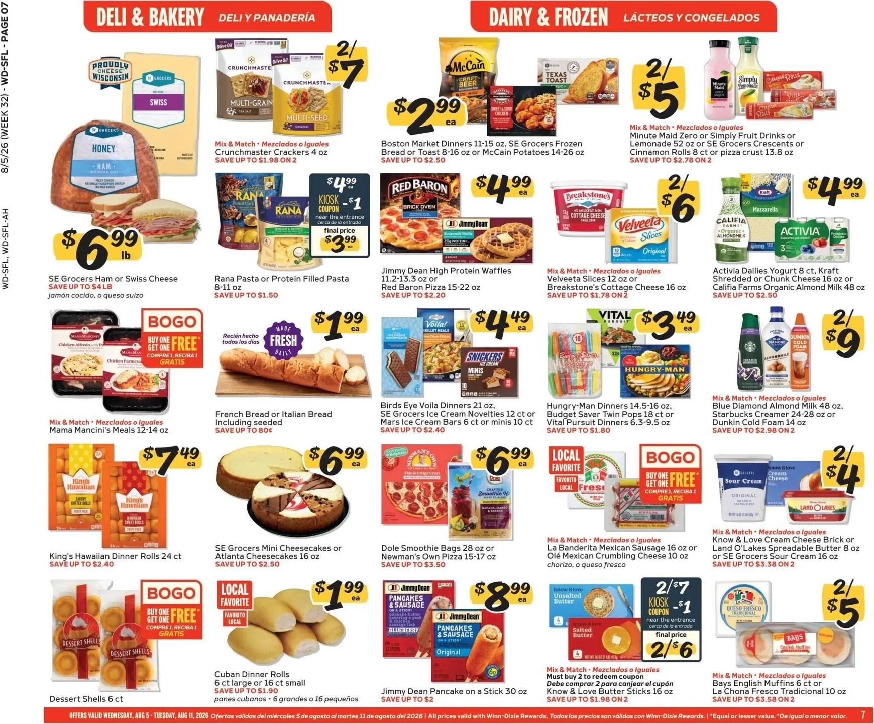Weekly ad Current Winn-Dixie leaflet valid from Wednesday 08/05/2026 to Tuesday 08/11/2026 from August 5 to August 11 2026 - Page 7