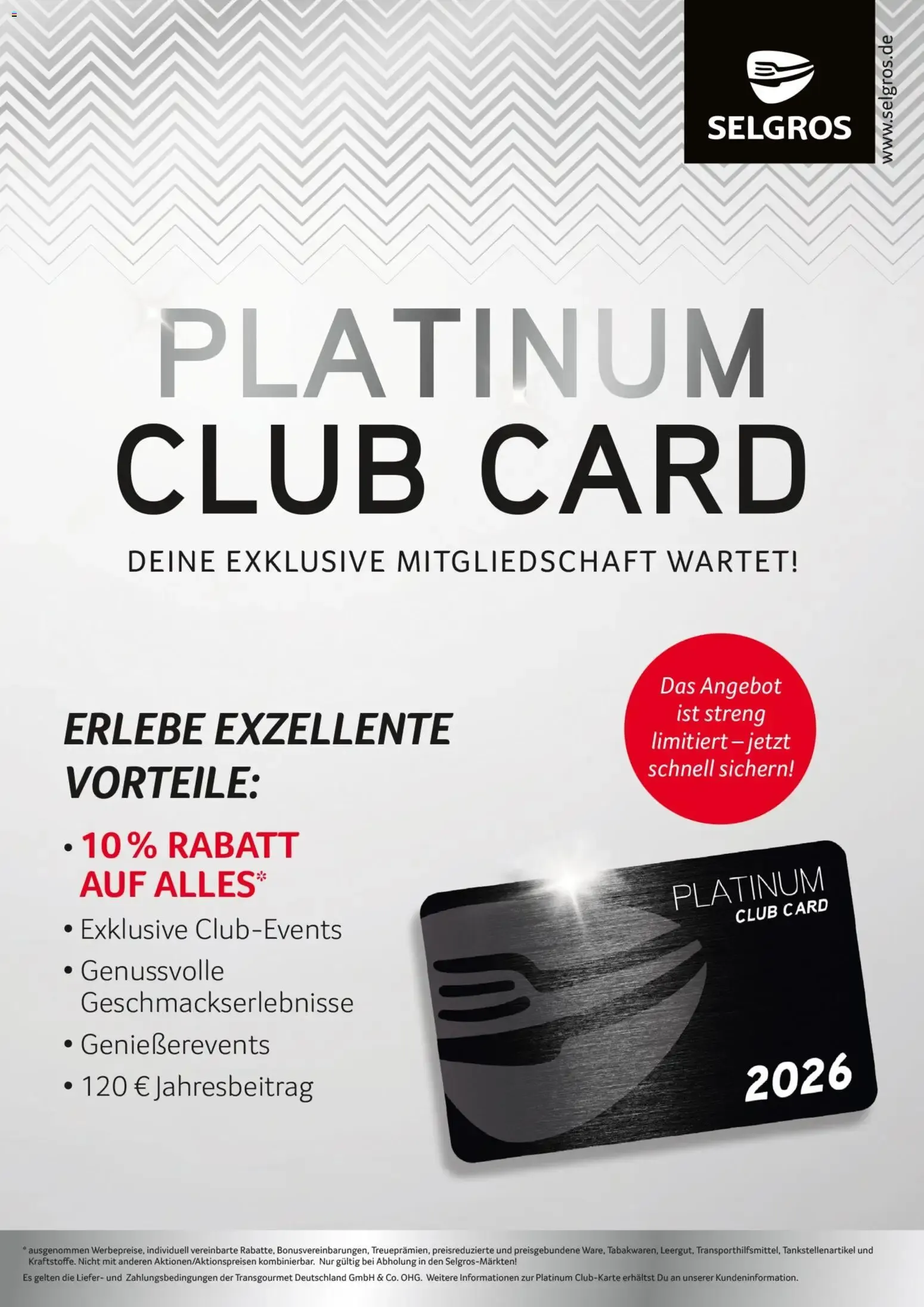 Platinum Club Card von 1. Februar bis 31. Dezember 2026 - Prospekt seite 1