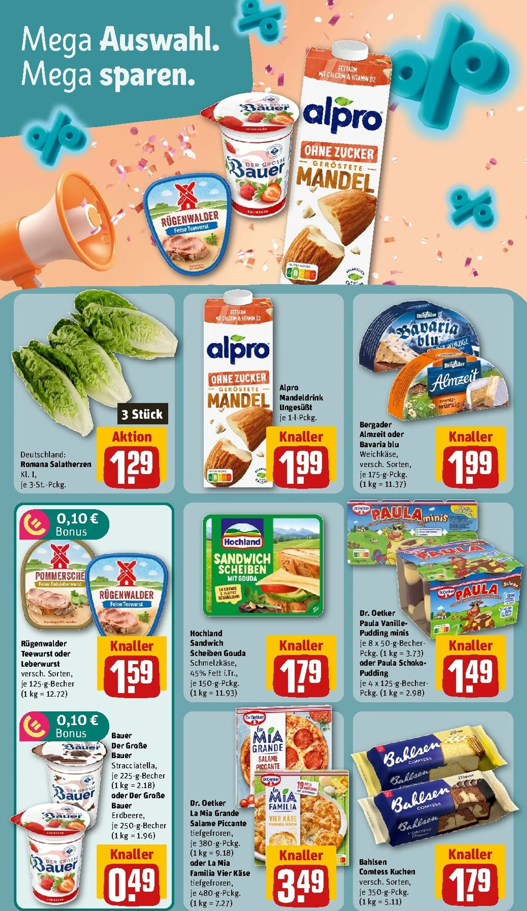 Die REWE Jubelwochen Mega Angebote, mega sparen! von 28. September bis 4. Oktober 2026 - Prospekt seite 4
