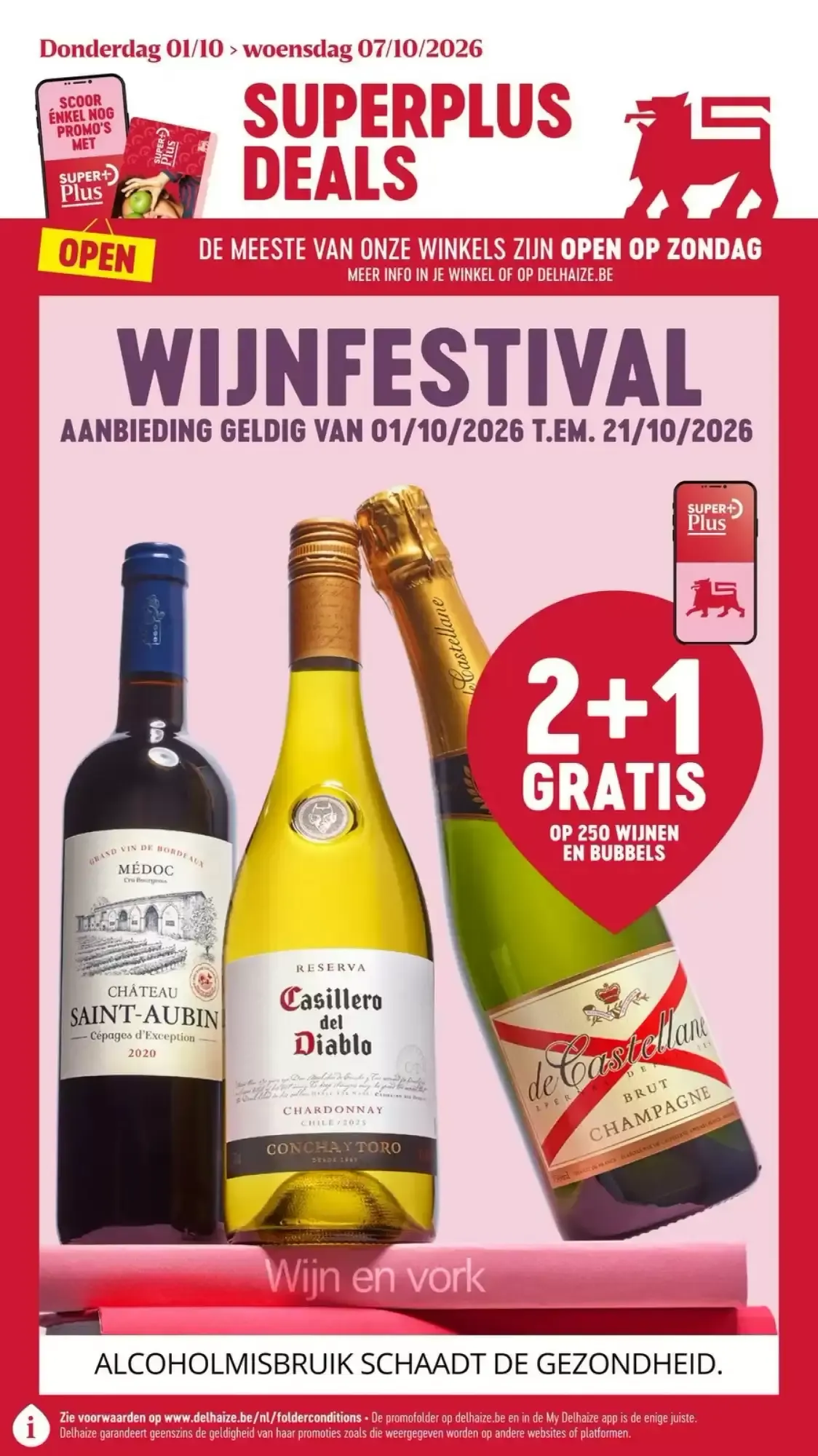 WIJNFESTIVAL van 1 oktober tot 7 oktober 2026 - folder pagina 1