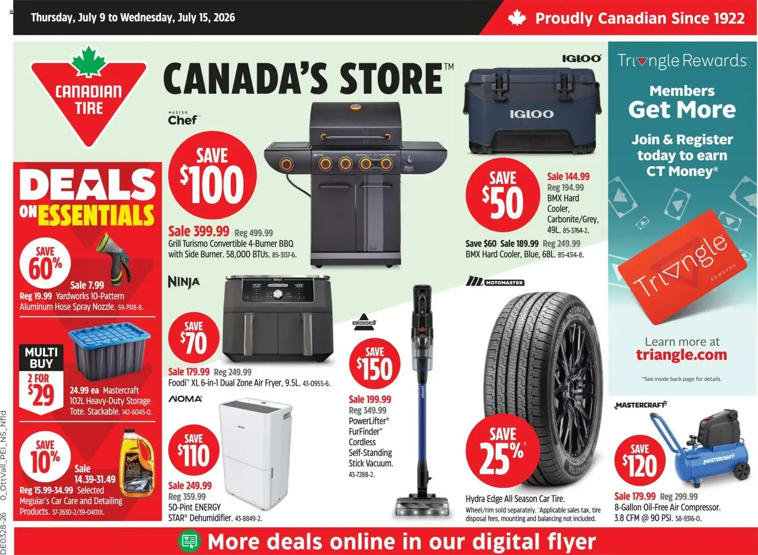 Canadian Tire weekly flyer from Jul 9, 2026 > weekly specials & deals from July 9 to July 15 2026 - flyer page 1