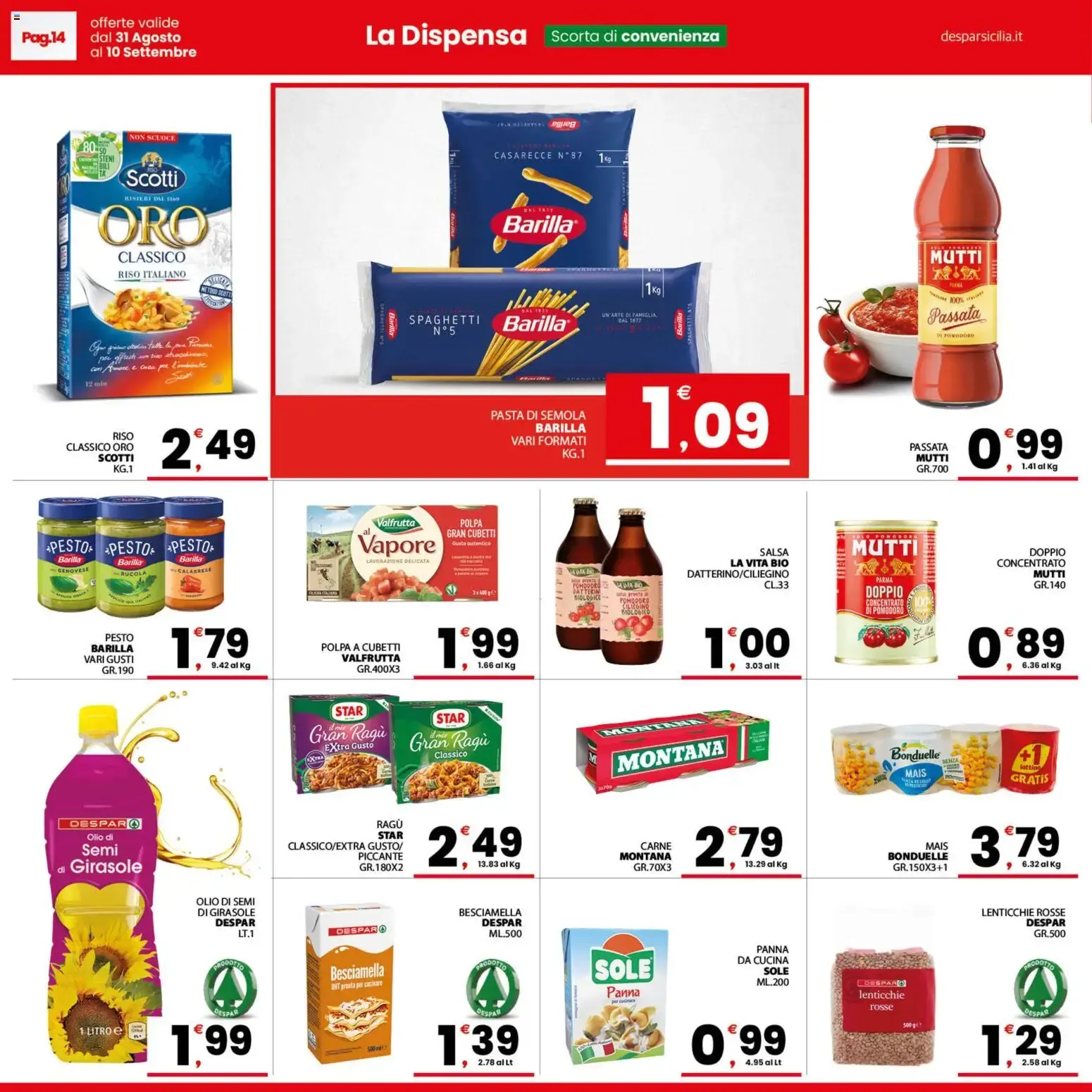 Nuovo Despar volantino Sicilia dal 31/08/2026 > offerte anteprima 🛍️ da 31 agosto a 10 settembre di 2026 - Pagina del volantino 14