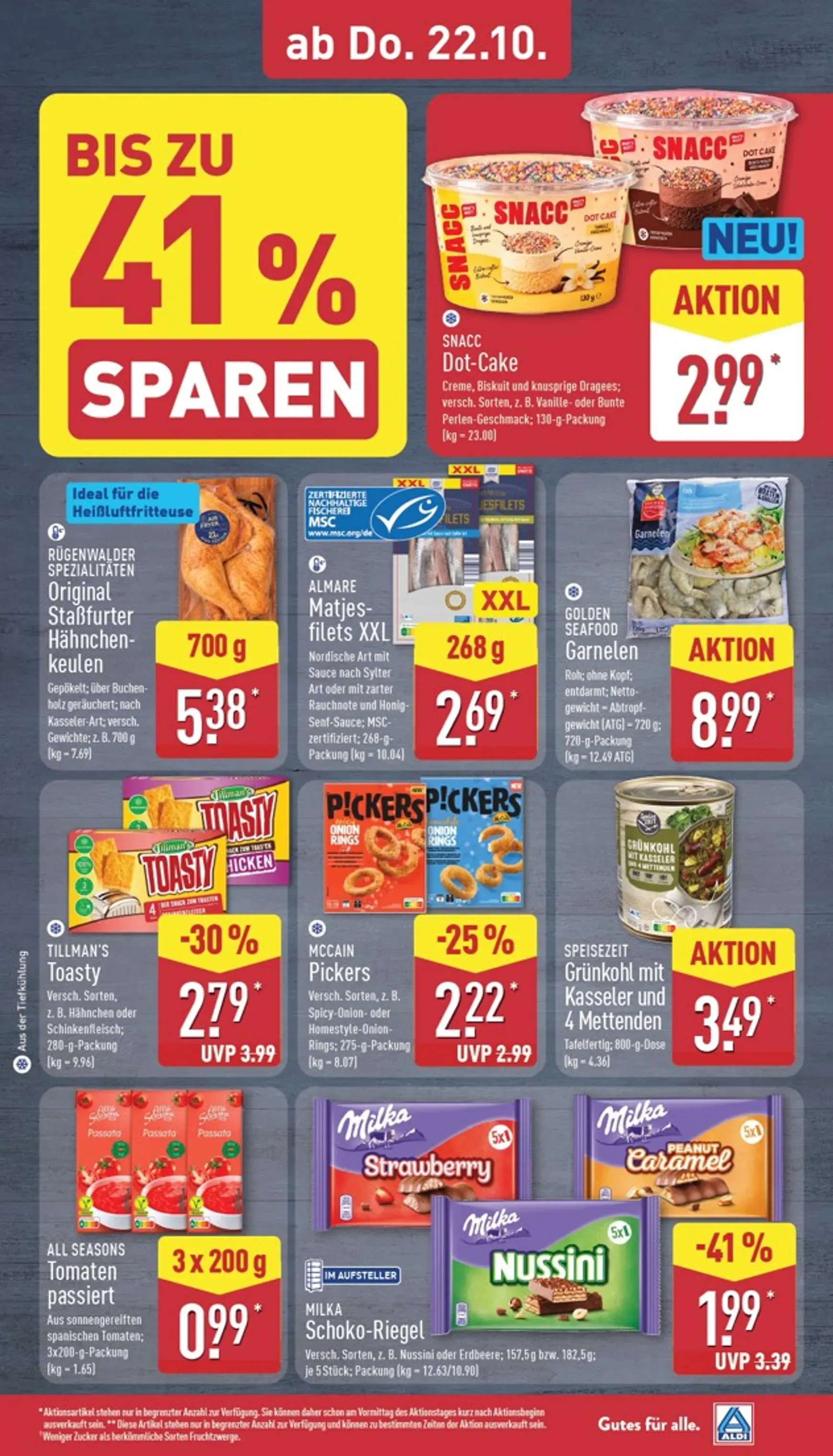 ALDI: Gutes für alle. Zum ALDI Preis. von 19. Oktober bis 24. Oktober 2026 - Prospekt seite 33