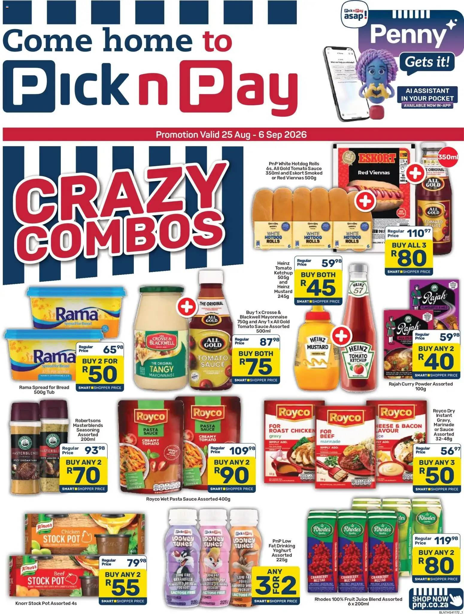 Pick n Pay - Crazy Combo Specials (25/08/2026 - 06/09/2026) Online from 25 August to 6 September 2026 - Catalogue Page 1
