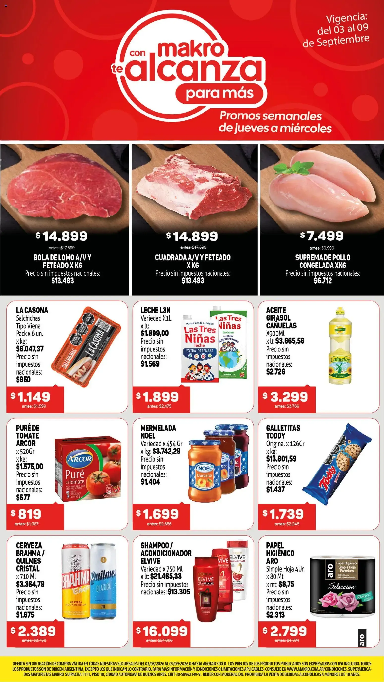 Ofertas de Makro Ofertas del 03/09/2026 - 09/09/2026 3 de septiembre al 9 de septiembre 2026 - Página 1 del catálogo