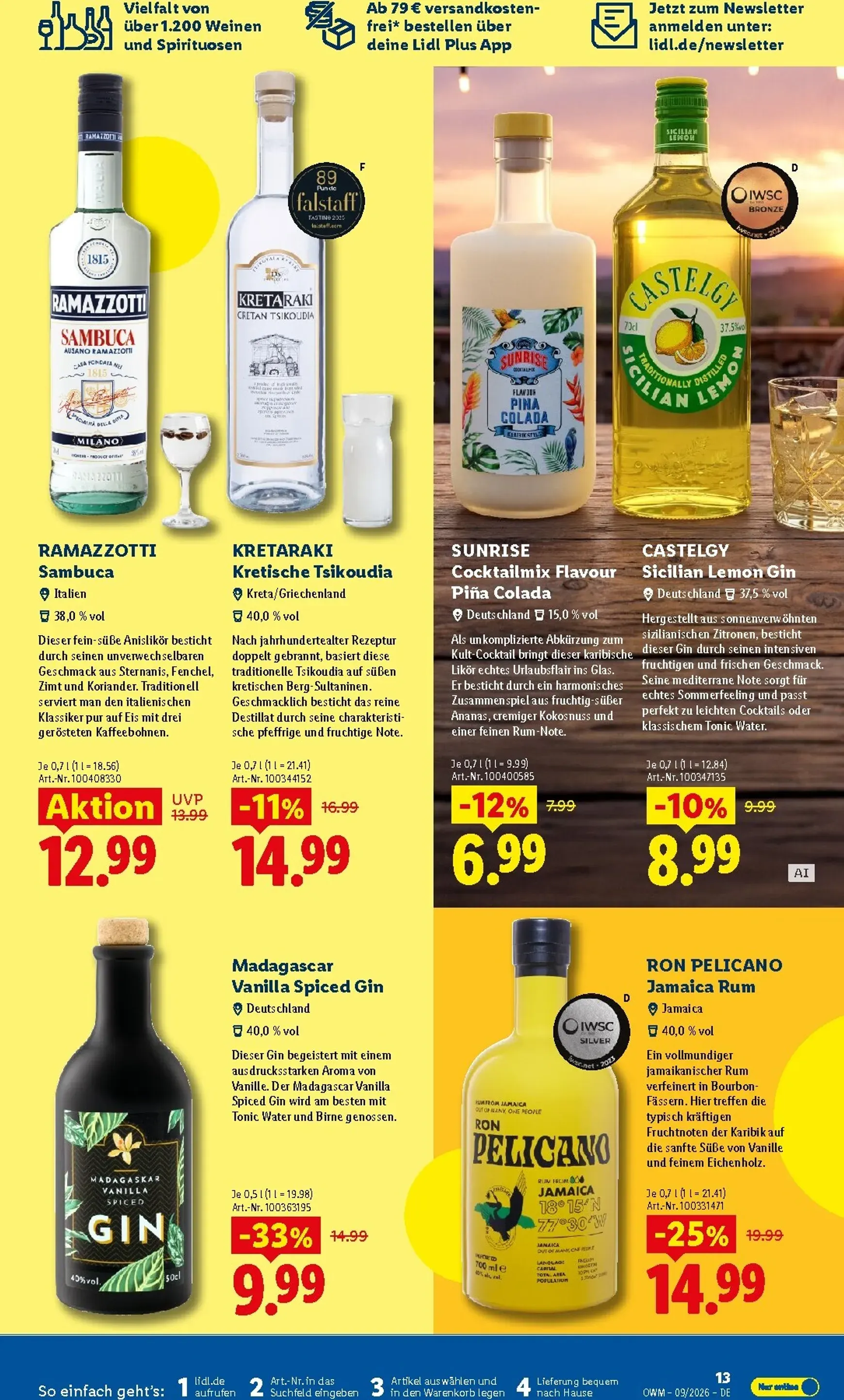 Lidl - Wein & Spirituosen Prospekt – von Dienstag 01.09.2026 bis Mittwoch 30.09.2026 von 1. September bis 30. September 2026 - Prospekt seite 13
