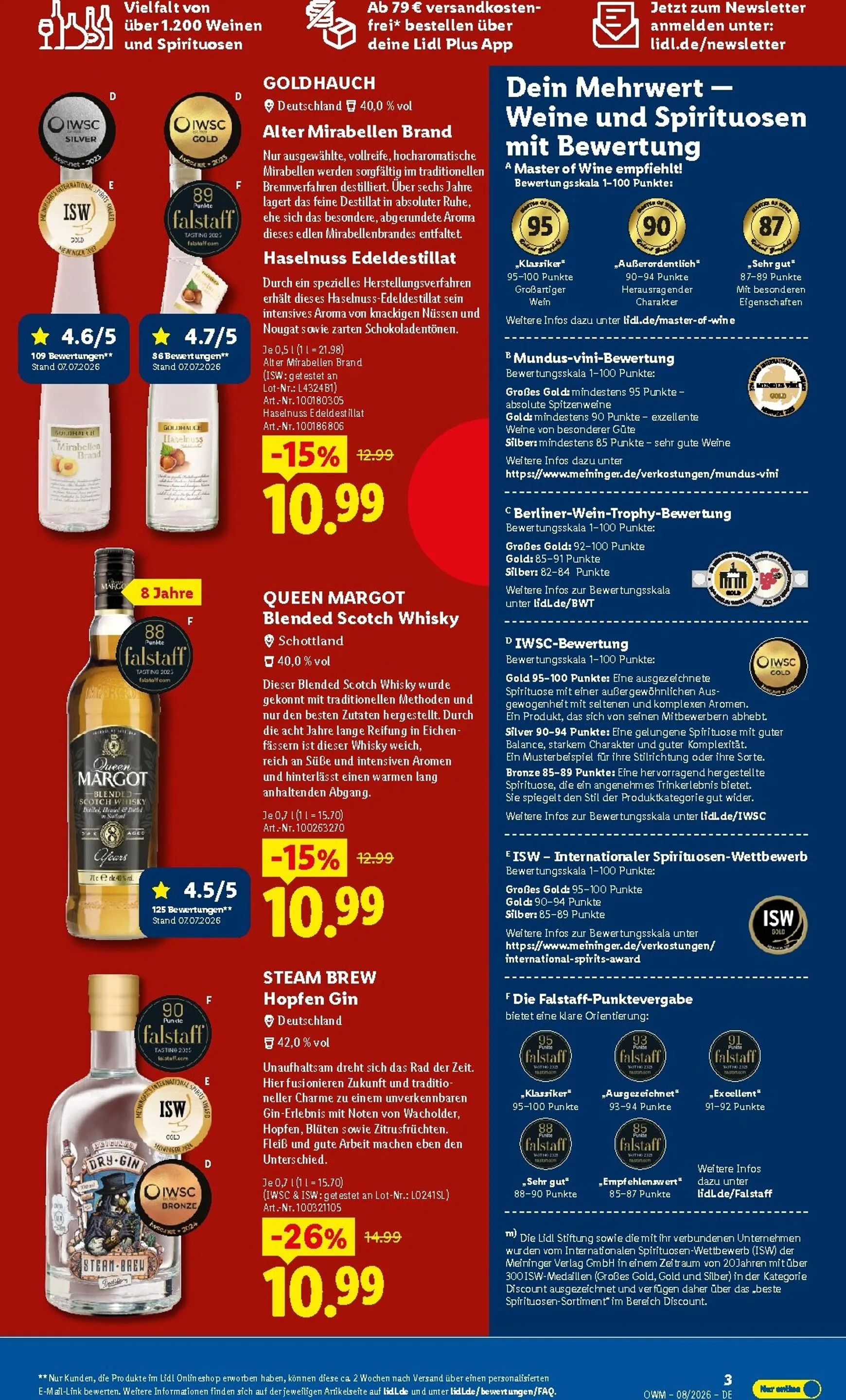 Lidl - Wein & Spirituosen Prospekt – von Samstag 01.08.2026 bis Montag 31.08.2026 von 1. August bis 31. August 2026 - Prospekt seite 3