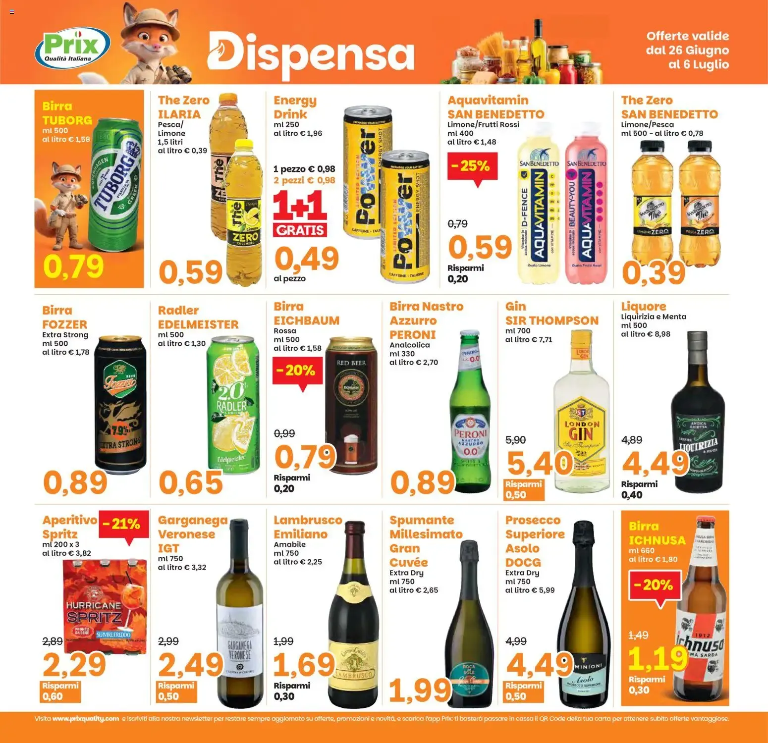 Prix: Volantino Offerte 'AL COSTO' da 26 giugno a 6 luglio di 2026 - Pagina del volantino 18