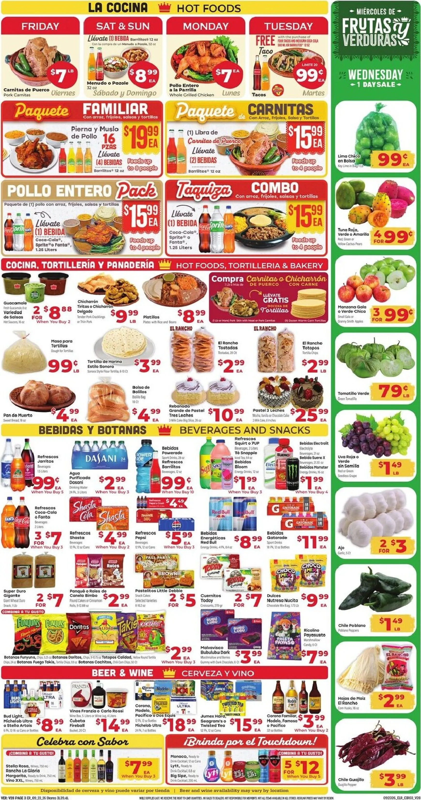 Weekly ad Current El Rancho leaflet valid from Wednesday 09/23/2026 to Tuesday 09/29/2026 from September 23 to September 29 2026 - Page 3