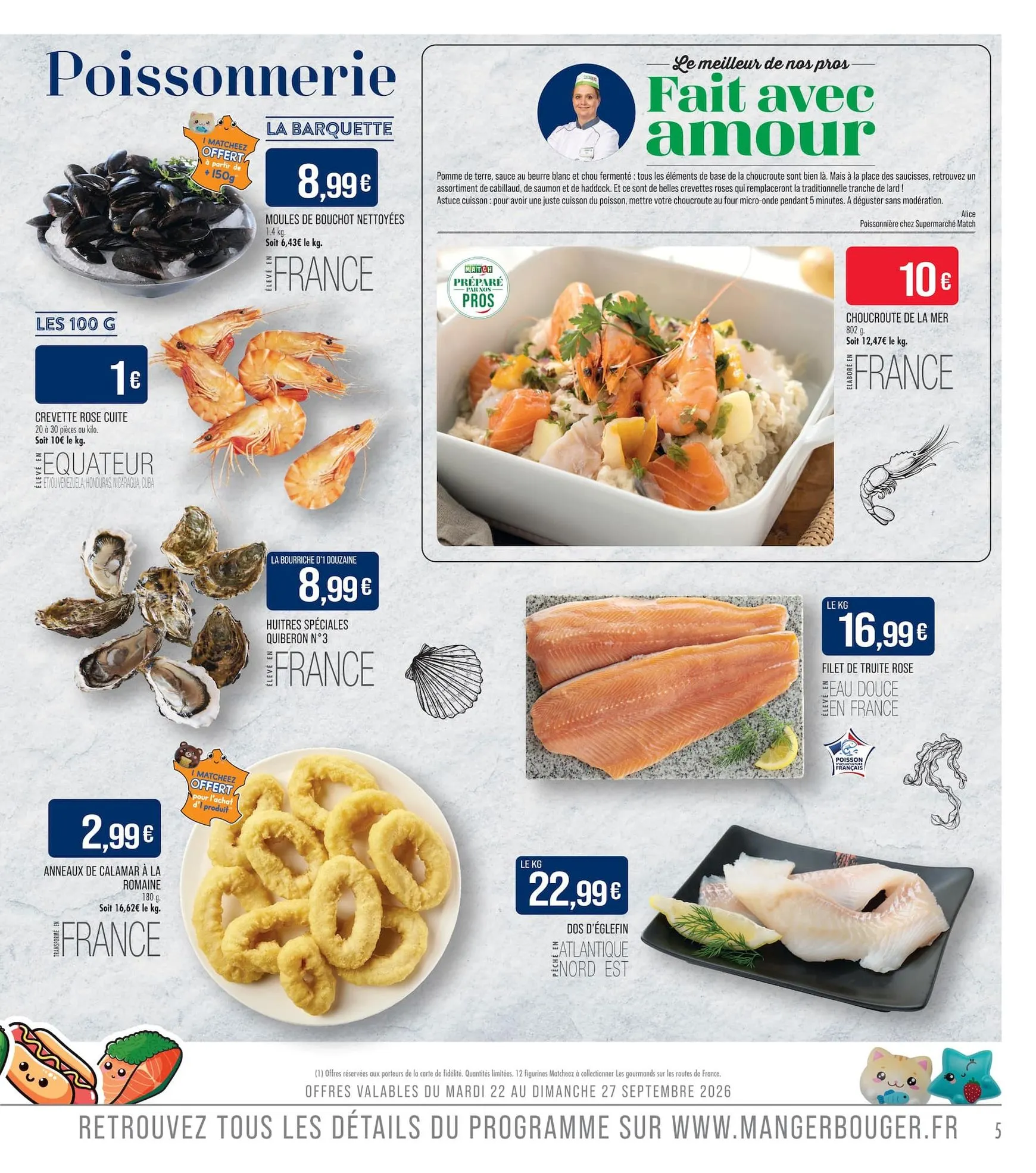 Current Match leaflet valid from du mardi 22/09/2026 to du dimanche 04/10/2026 du 22 septembre au 4 octobre 2026 - Catalogue page 5
