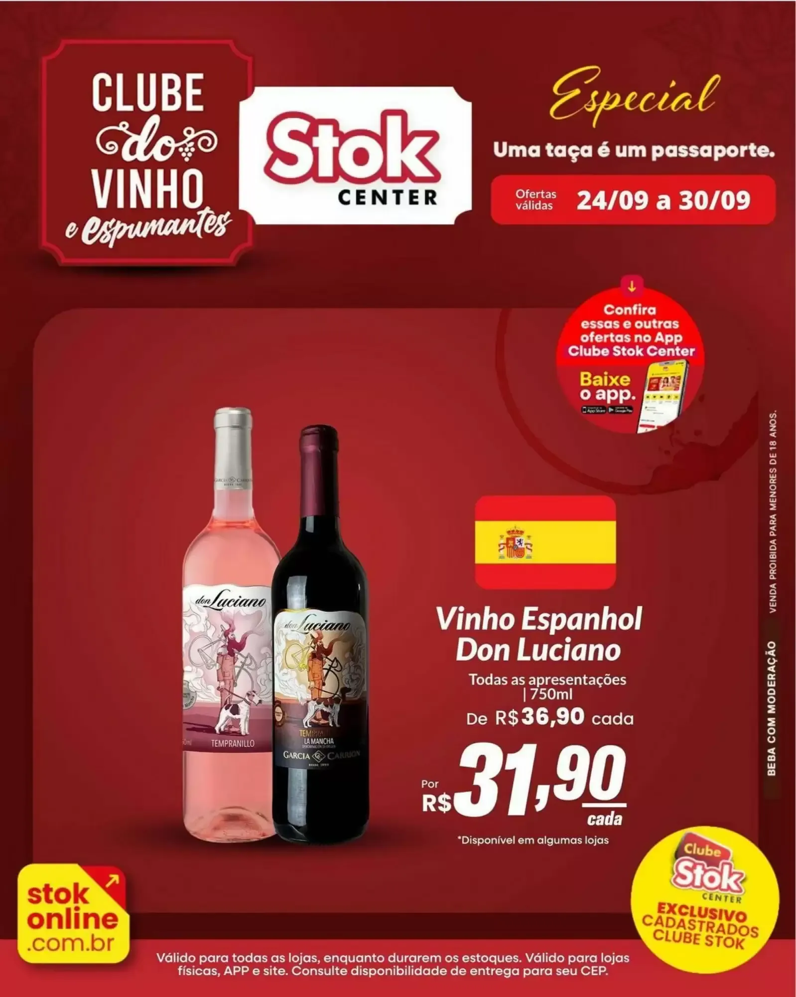 Encarte de Clube do Vinho e Espumantes Stok Center 24 de setembro até 30 de setembro 2026 - Pagina 1