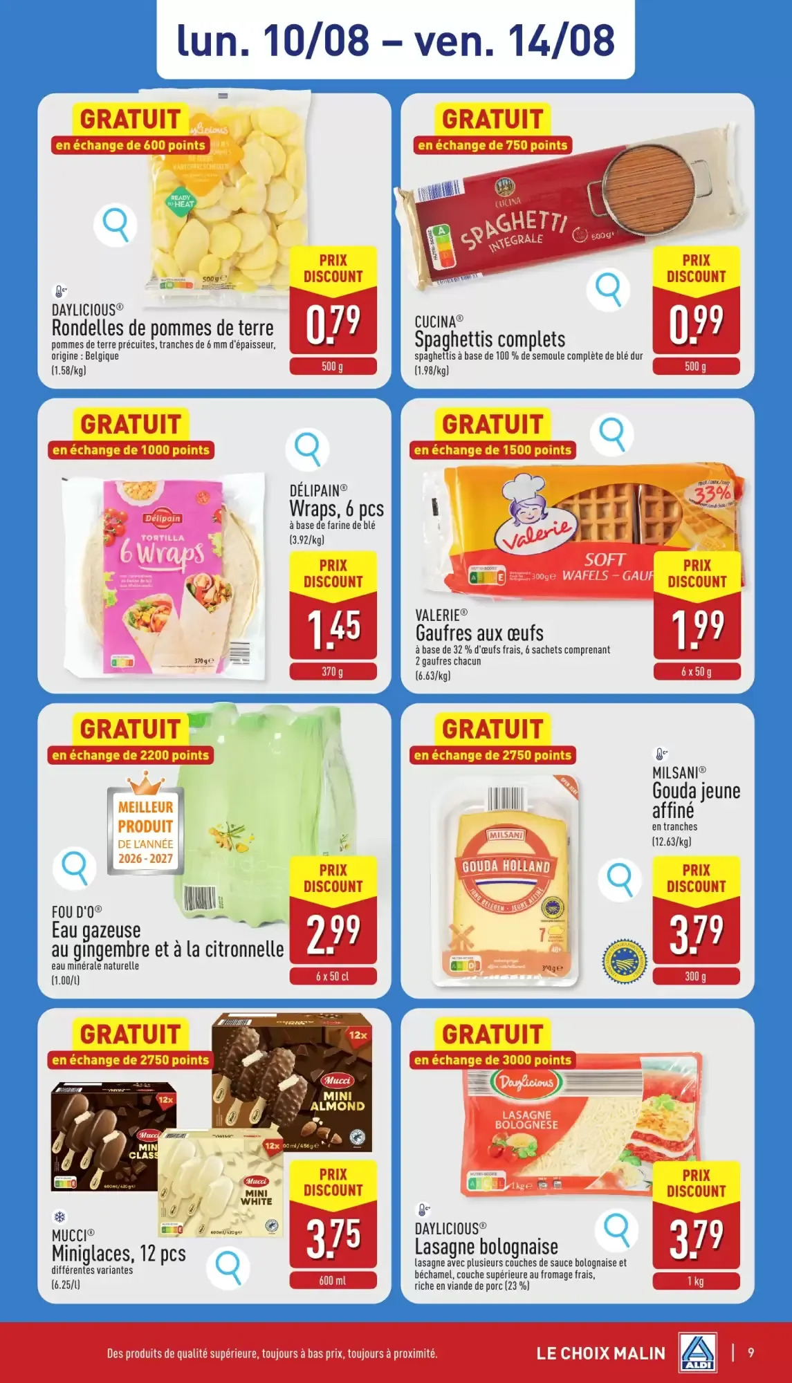 ALDI Dépliant du lun. 10/08 au ven. 14/08 van 10 augustus tot 14 augustus 2026 - folder pagina 9