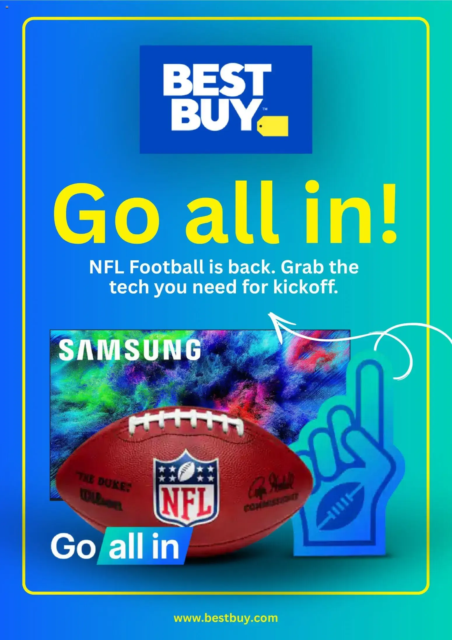 Best Buy - NFL Football is back. Go all in!