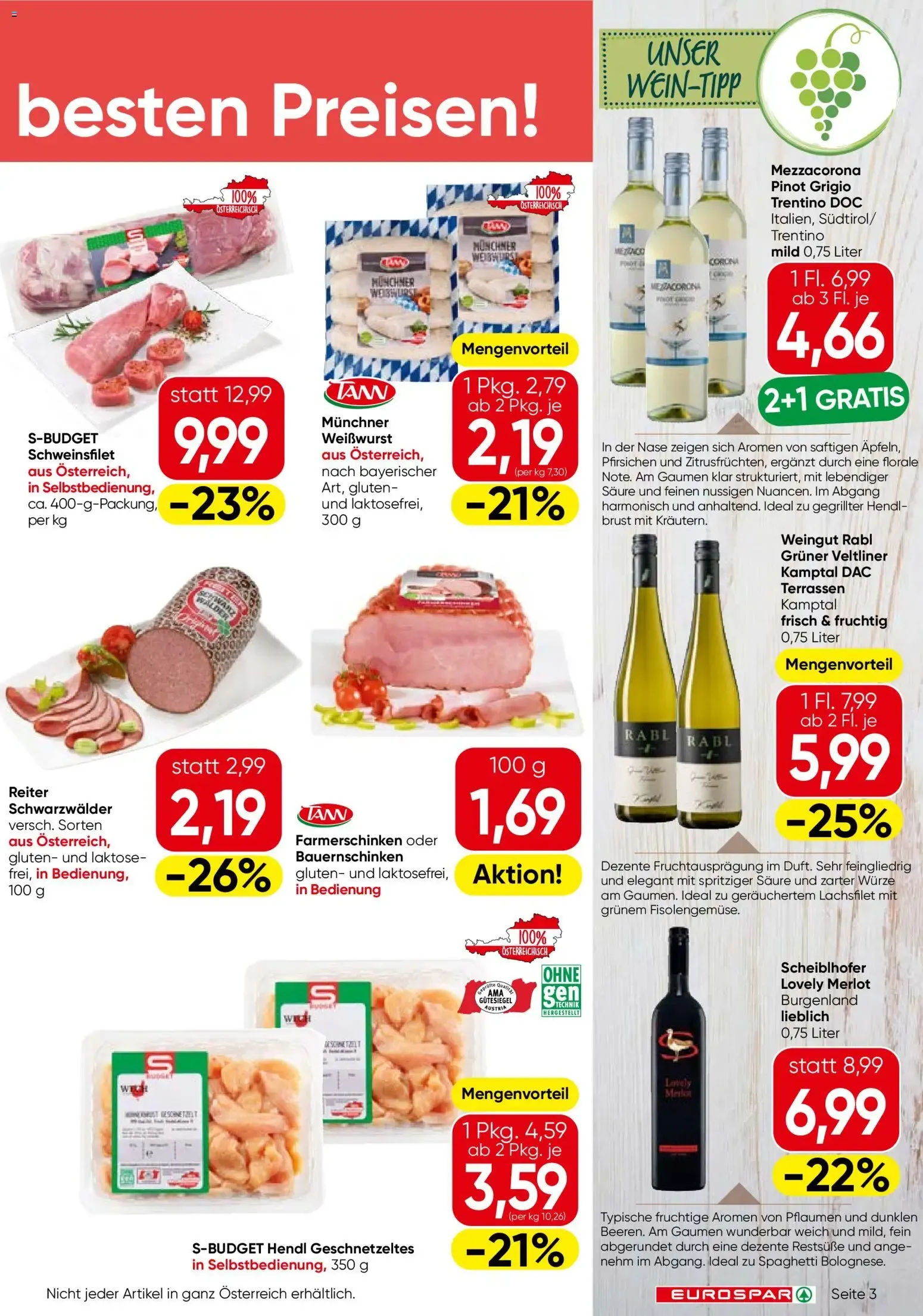 Eurospar Flugblatt von 27.08.2026 - Aktuelle Angebote von 27. August bis 9. September 2026 - Flugblätt seite  3