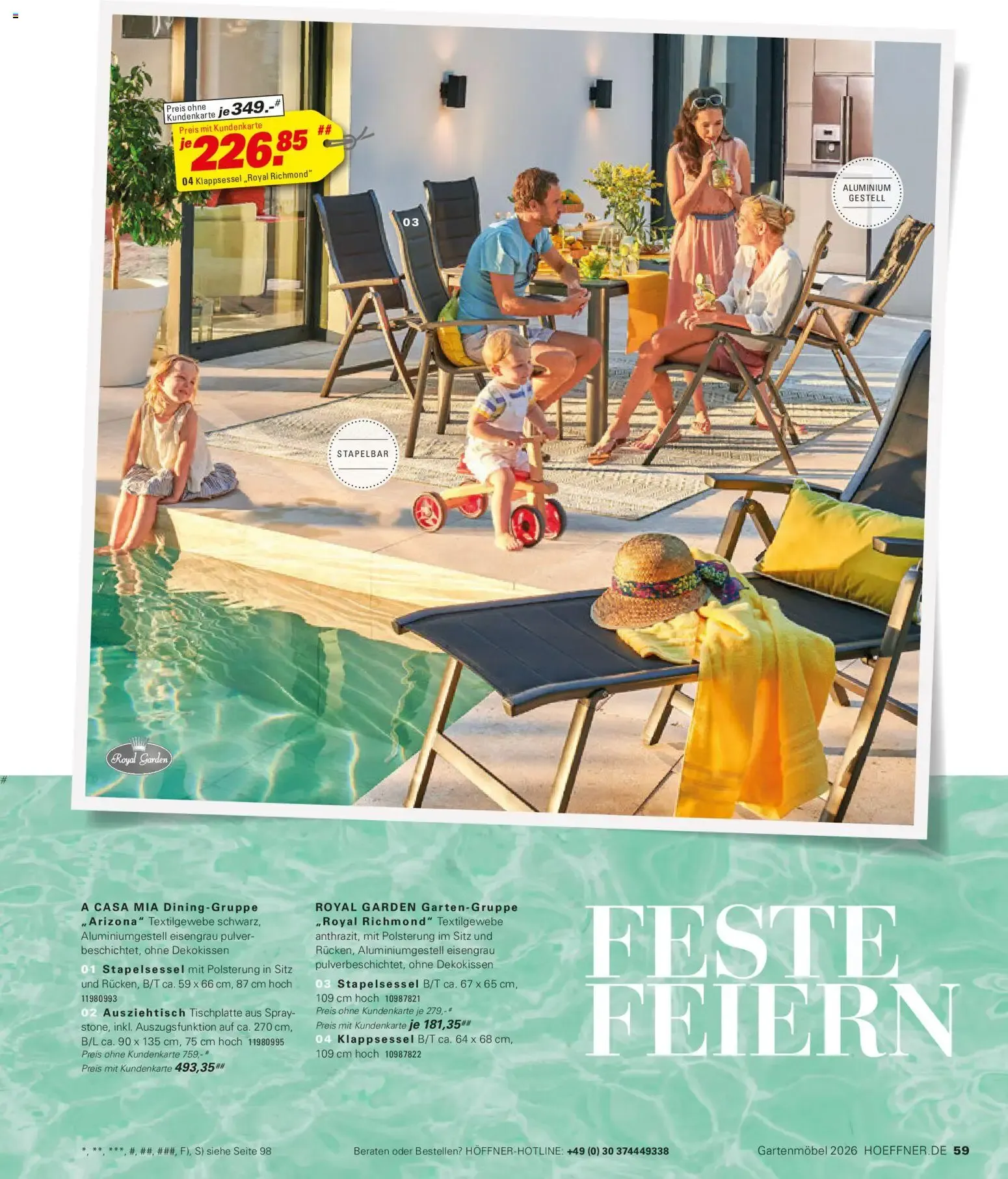 Höffner Gartenmöbel 2026 von 27. März bis 30. Juni 2026 - Prospekt seite 59