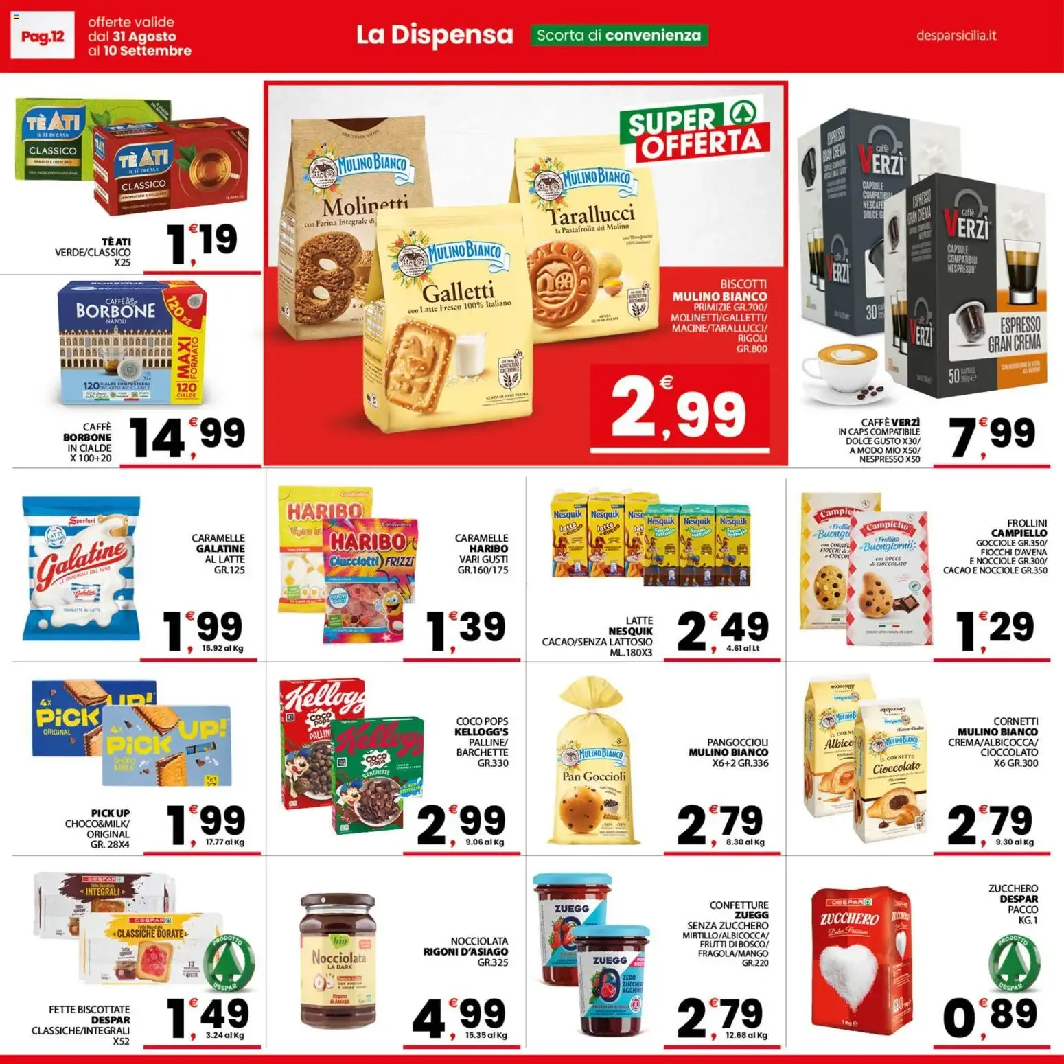 Nuovo Despar volantino Sicilia dal 31/08/2026 > offerte anteprima 🛍️ da 31 agosto a 10 settembre di 2026 - Pagina del volantino 12