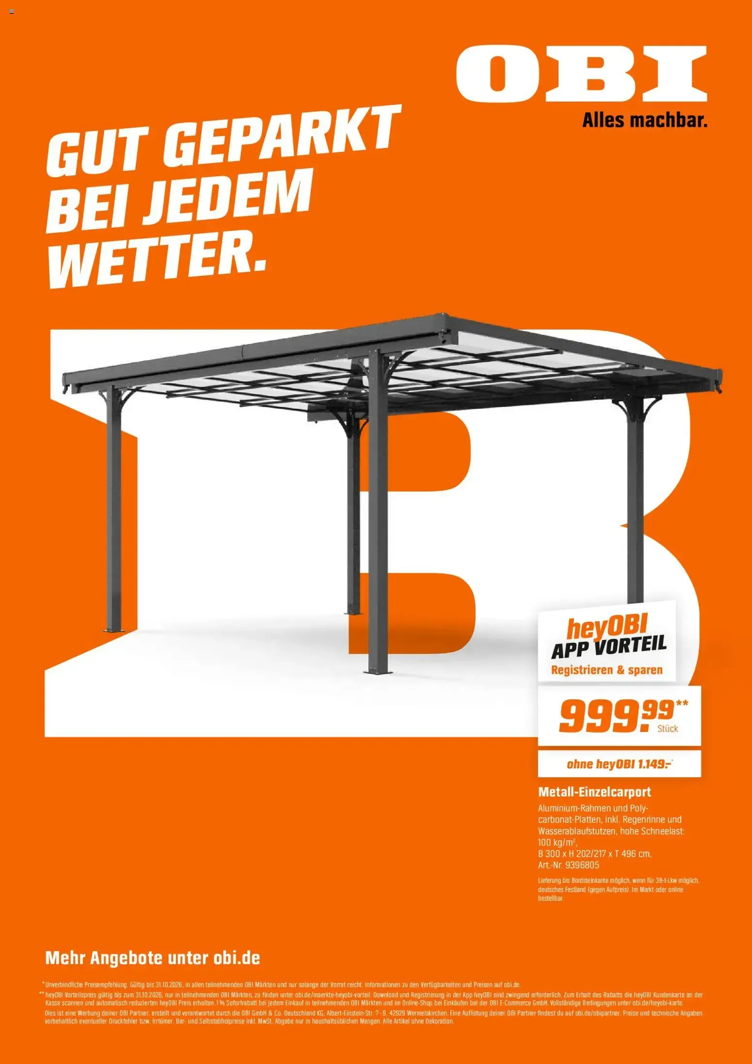 OBI Ausgabe Oktober 2026 von 1. Oktober bis 31. Oktober 2026 - Prospekt seite 12