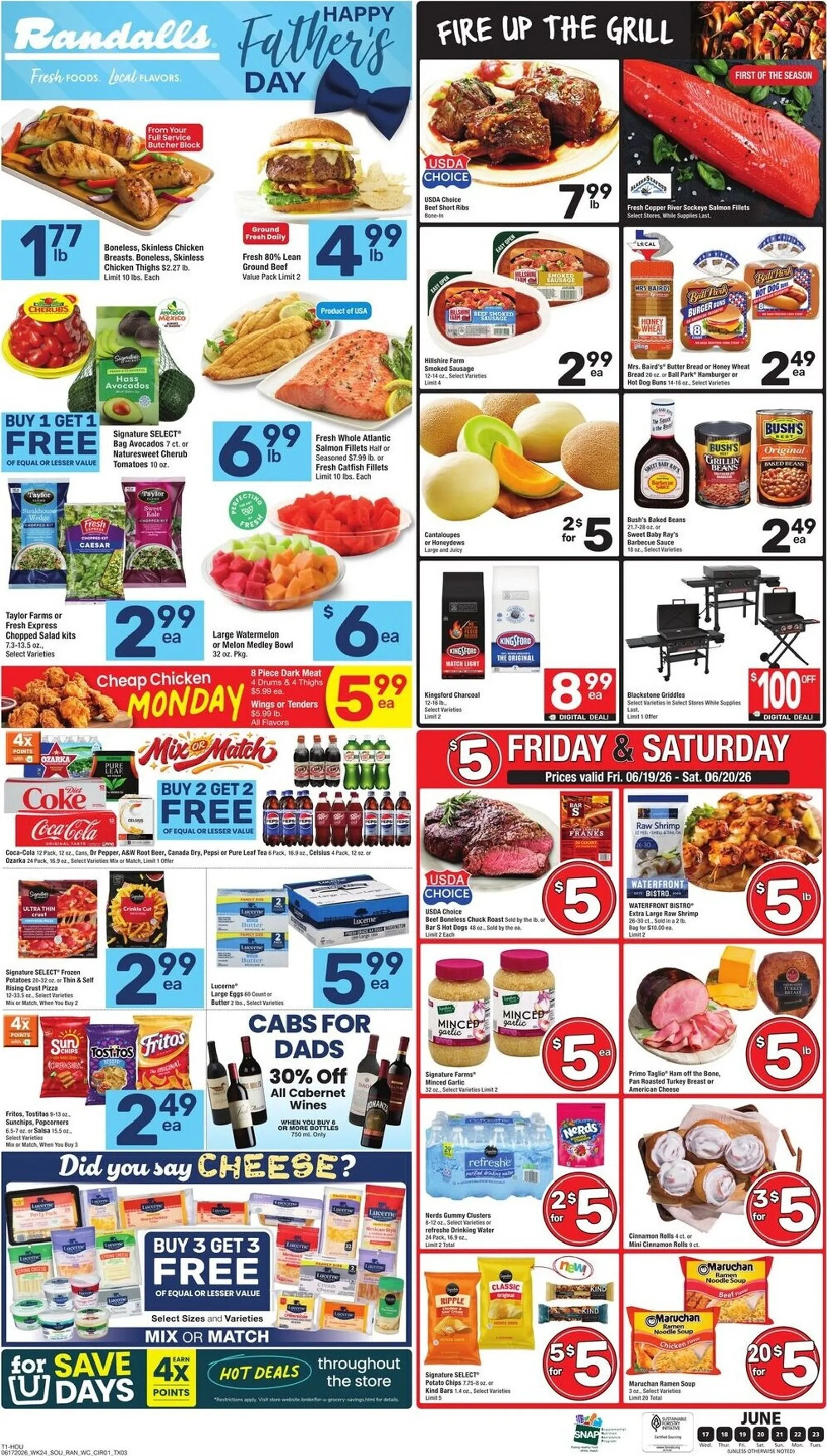 Weekly ad Current Randalls leaflet valid from Wednesday 06/17/2026 to Tuesday 06/23/2026 from June 17 to June 23 2026 - Page 1