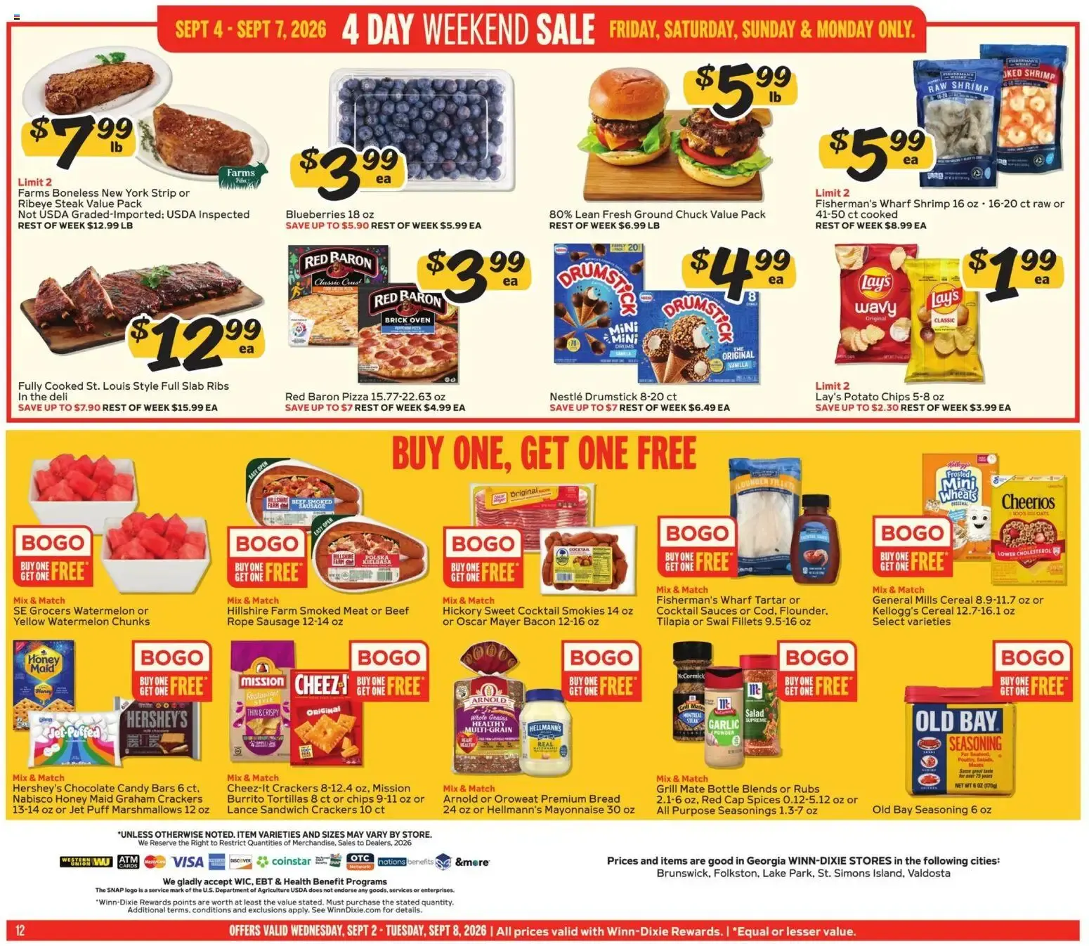 Weekly promotion Winn Dixie Weekly Ad (09/02 - 09/08 2026) - Flyer spanning from September 2 to September 8 2026 - Page 12 for Catalogue 365