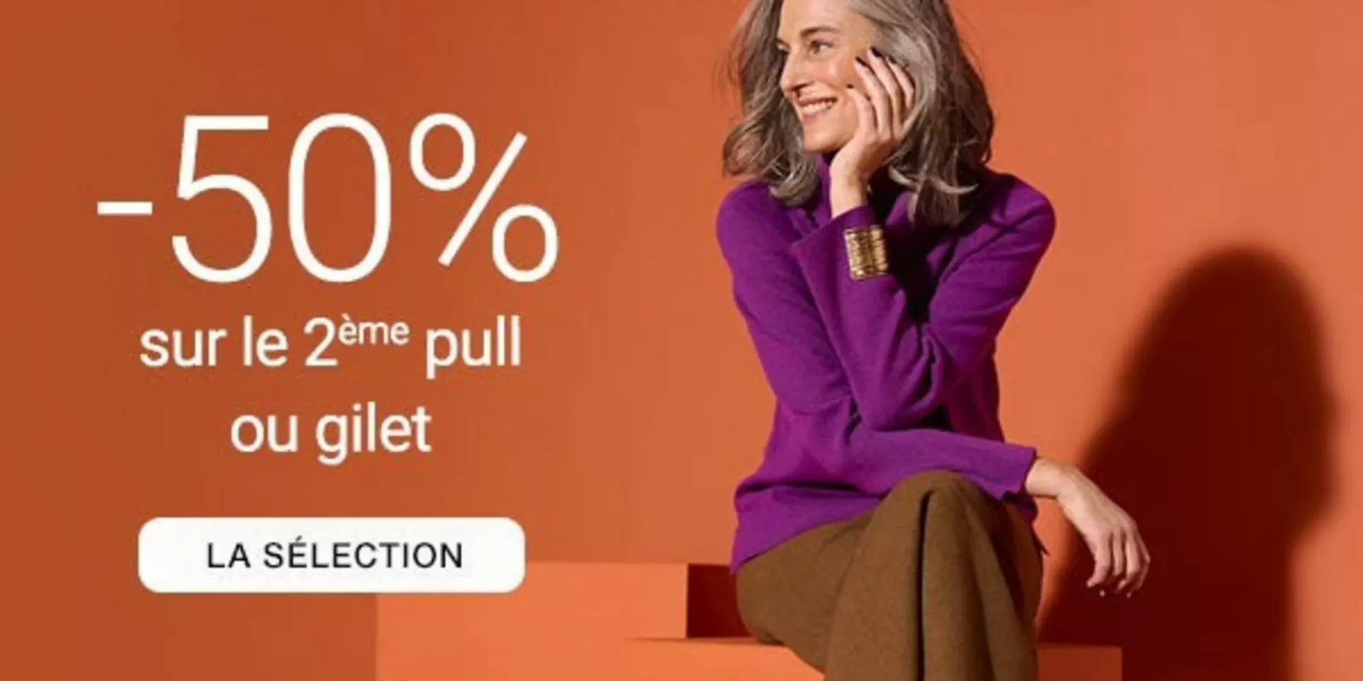 -50% sur le 2ème pull ou gilet