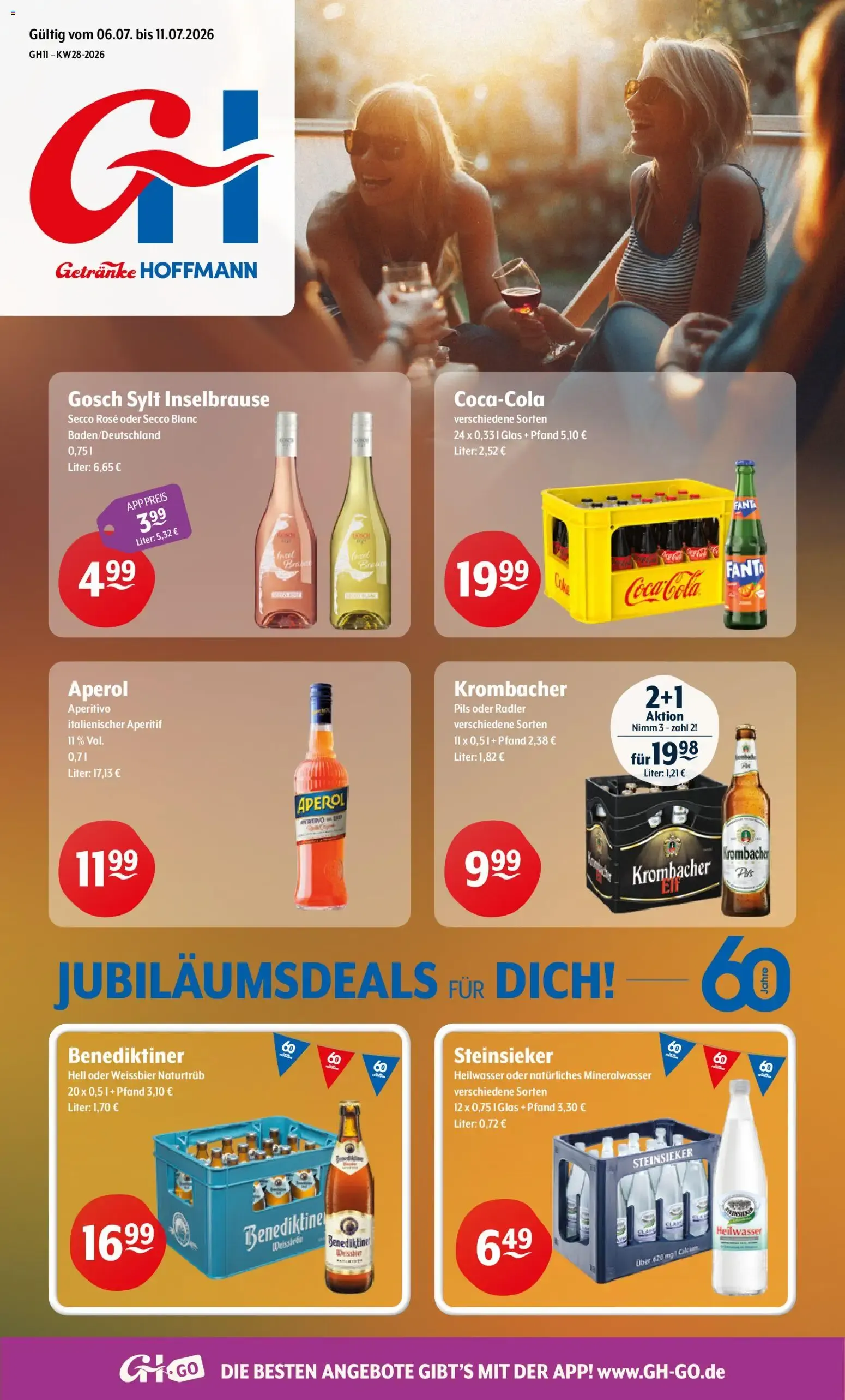Getränke Hoffmann Prospekt (ab 06.07.2026) zum Blättern von 6. Juli bis 11. Juli 2026 - Prospekt seite 1