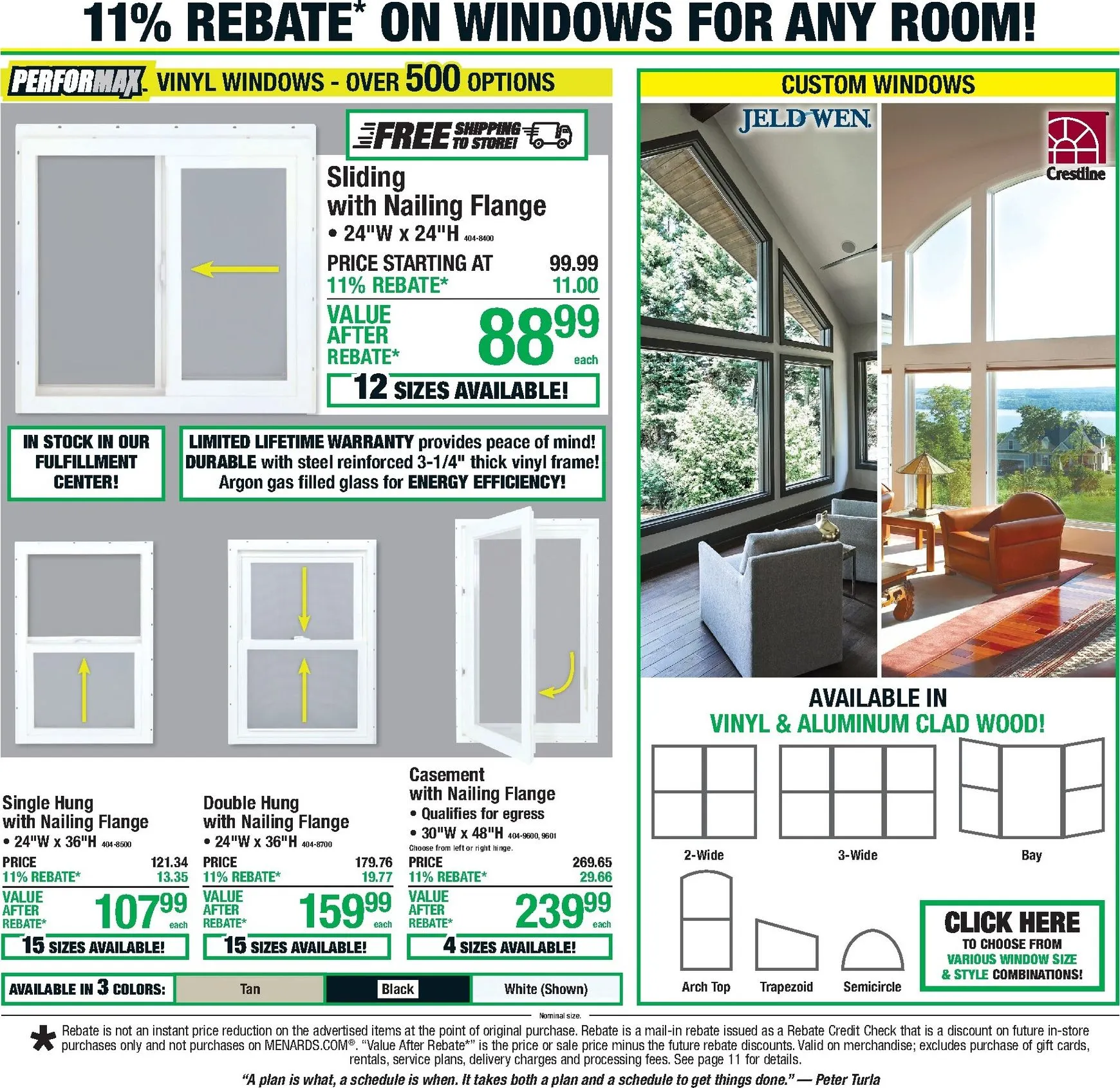 Weekly promotion Menards: 11% Rebate & Fall Decor spanning from August 20 to August 30 2026 - Page 10 for Catalogue 365