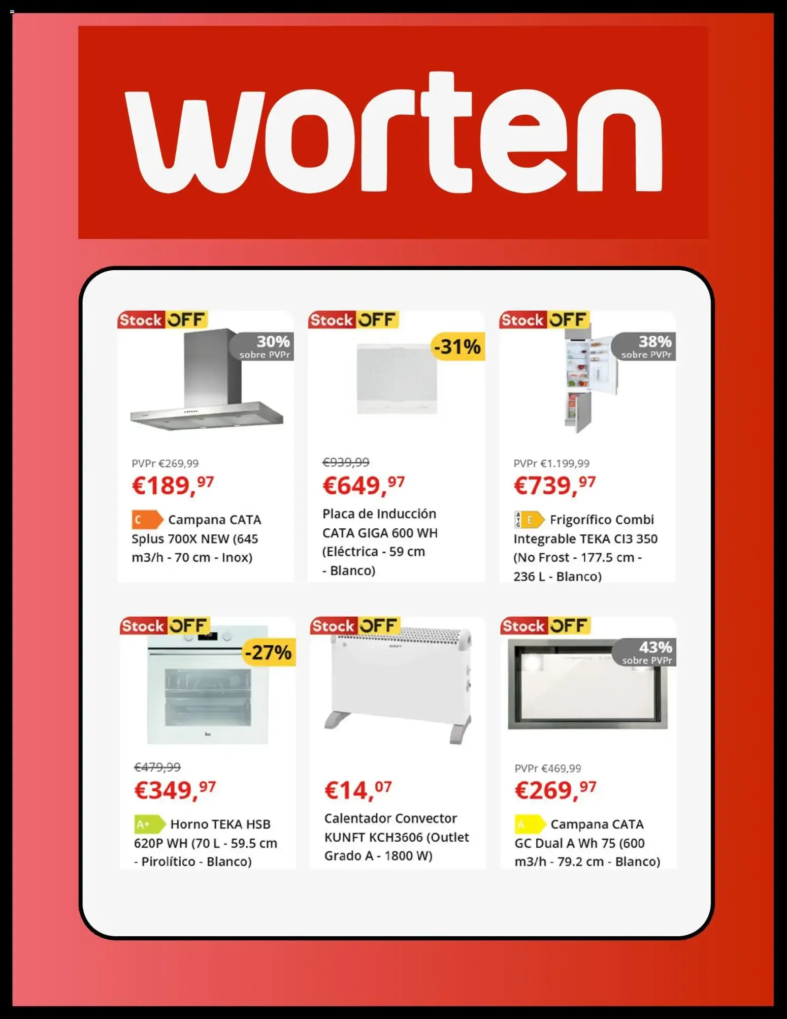 Catálogo de Worten Stock OFF: Hasta -50% en Electrodomésticos 9 de junio al 15 de junio 2026 - Página 6