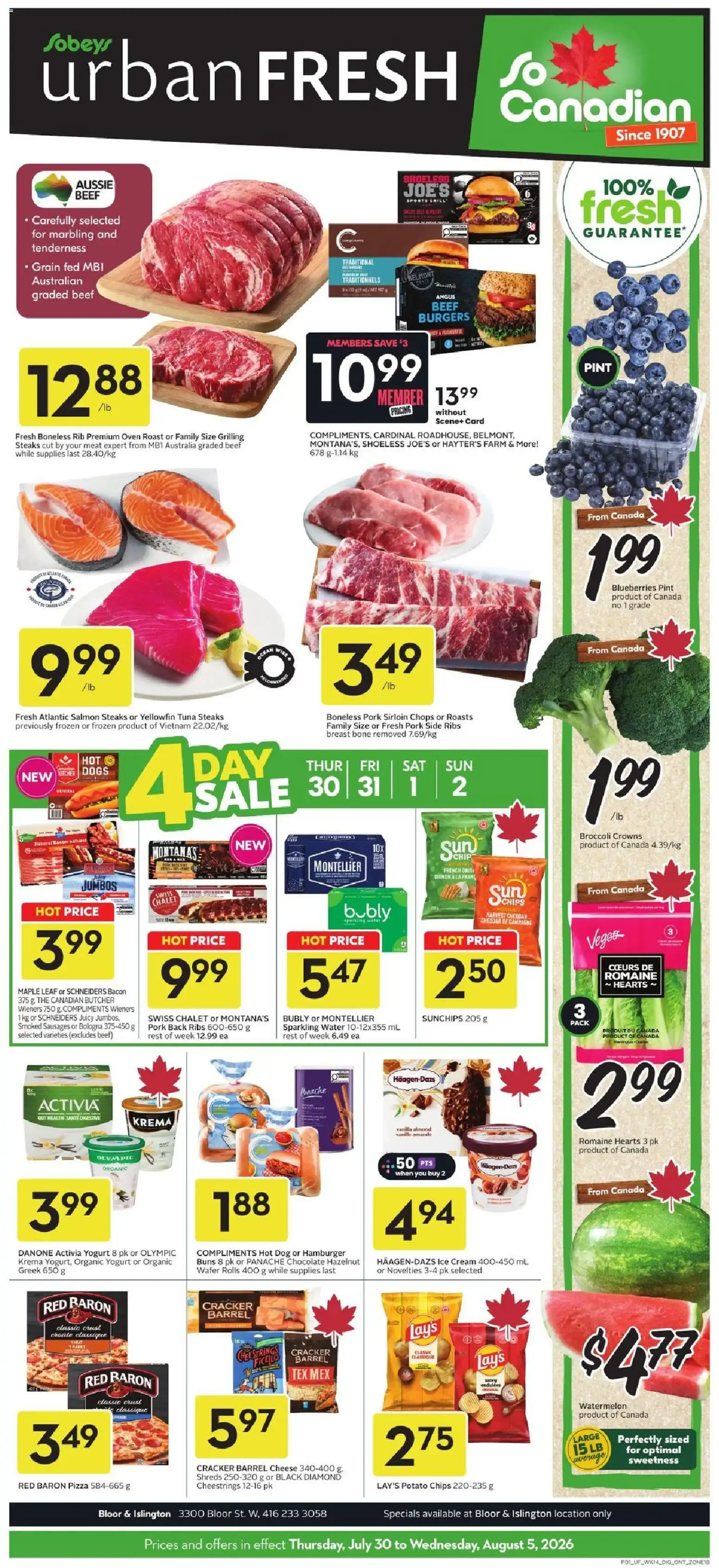Sobeys weekly flyer / circulaire from Jul 30, 2026 > weekly specials & deals from July 30 to August 5 2026 - flyer page 1