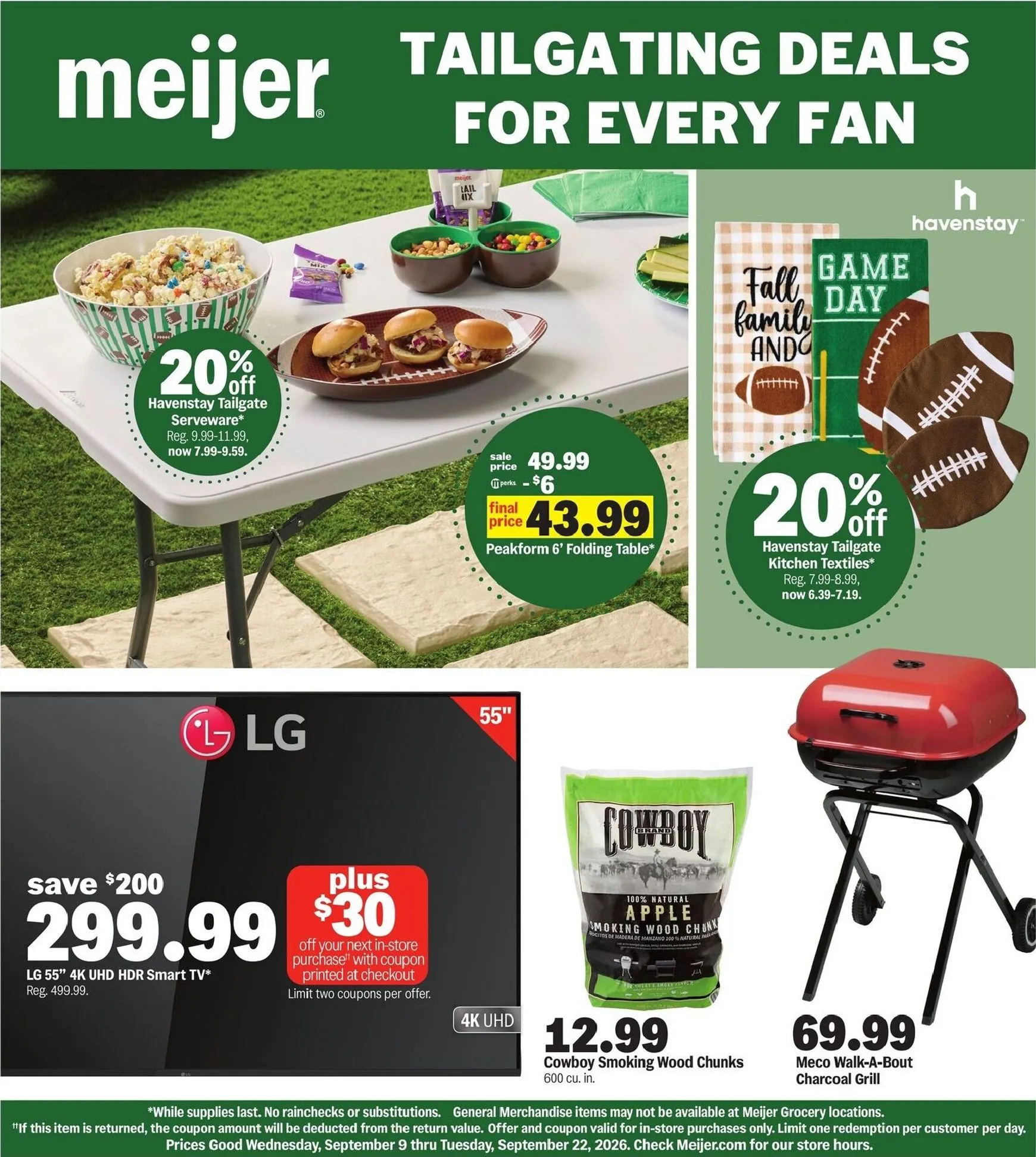 Future Meijer - tailgating daels for every fan flyer valid from Wednesday 09/09/2026 to Tuesday 09/15/2026