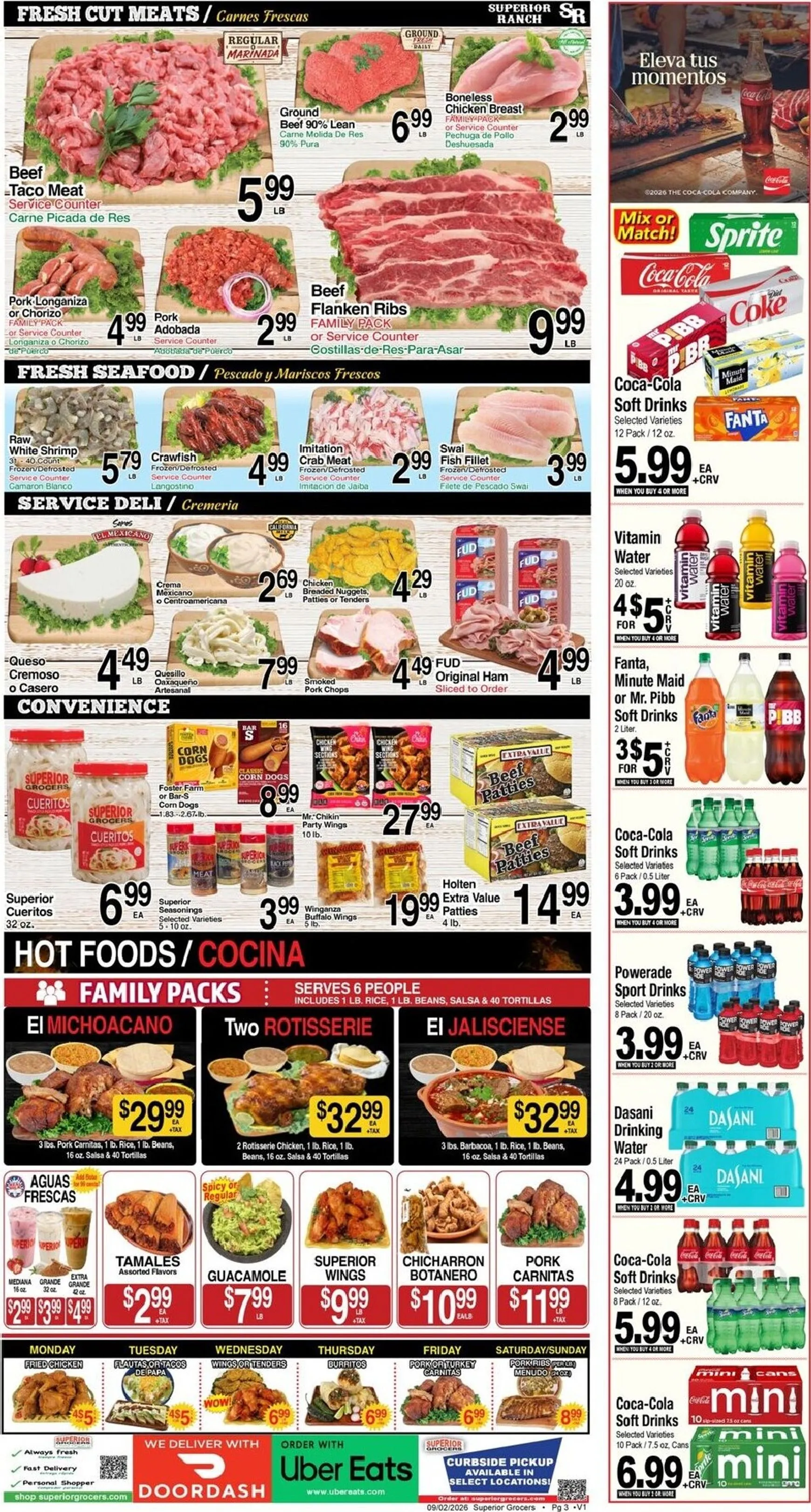 Weekly promotion Current Superior Grocers leaflet valid from Wednesday 09/02/2026 to Tuesday 09/08/2026 spanning from September 2 to September 8 2026 - Page 3 for Catalogue 365