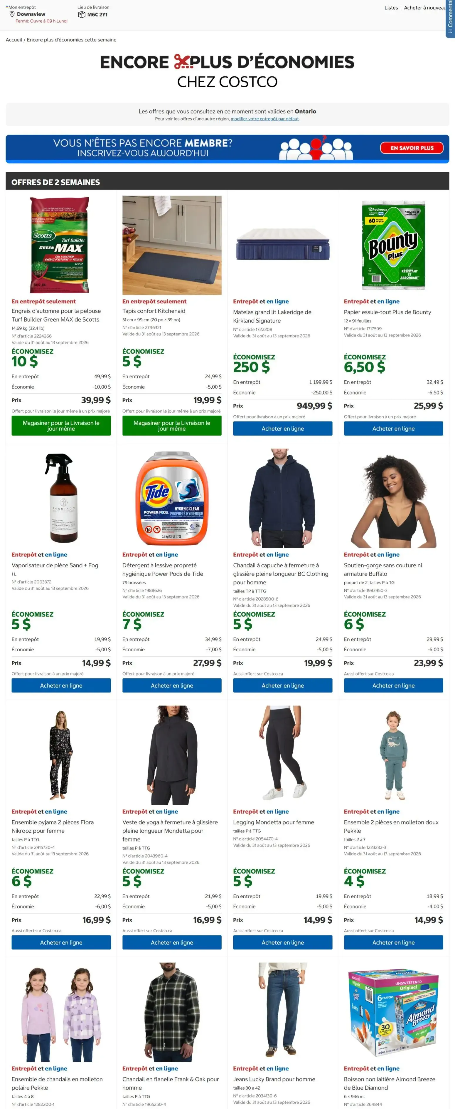 Costco circulaire from Aug 31, 2026 > weekly specials & deals