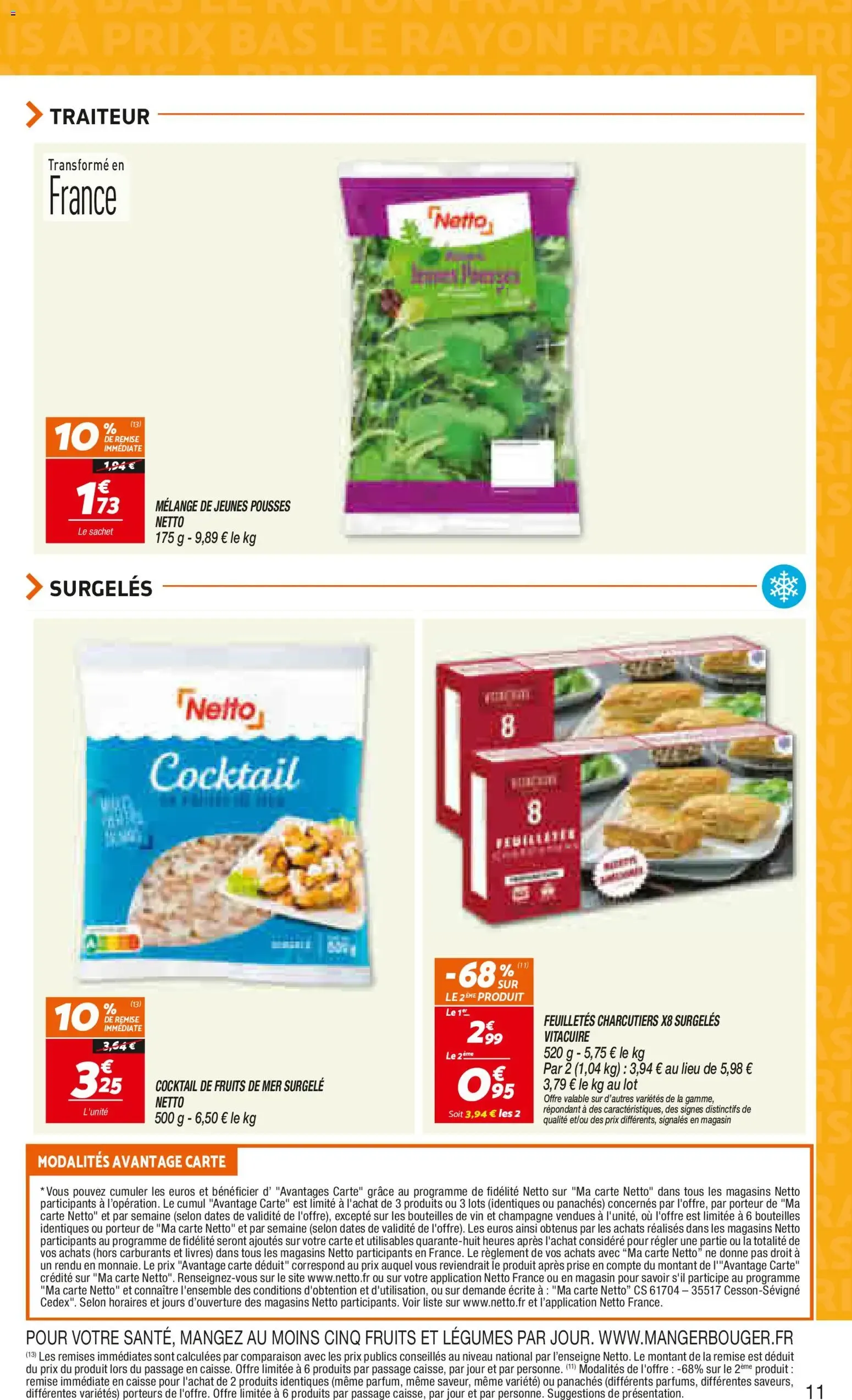 Netto le rayon frais à prix bas à partir du 11/08/2026 - promo en ligne du 11 août au 15 août 2026 - Catalogue page 11