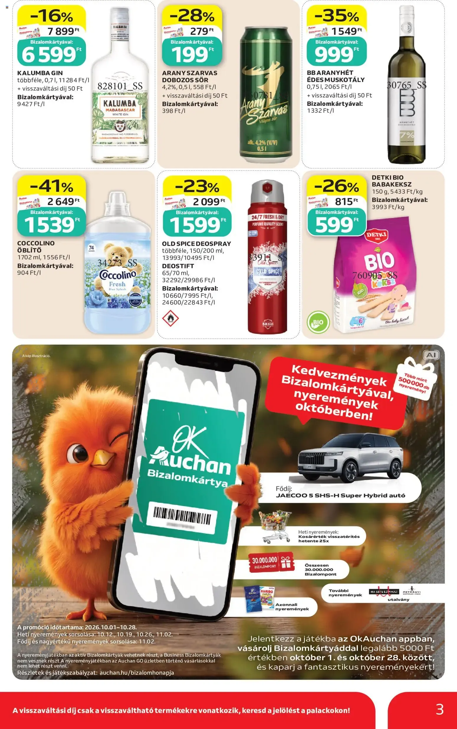 Katalógus Auchan Szupermarket akciós újság - 2026.10.15. -tól/töl > akció, lapozható szórólap 🛍️ október 15.-tól október 21.-ig 2026. - Oldal 3