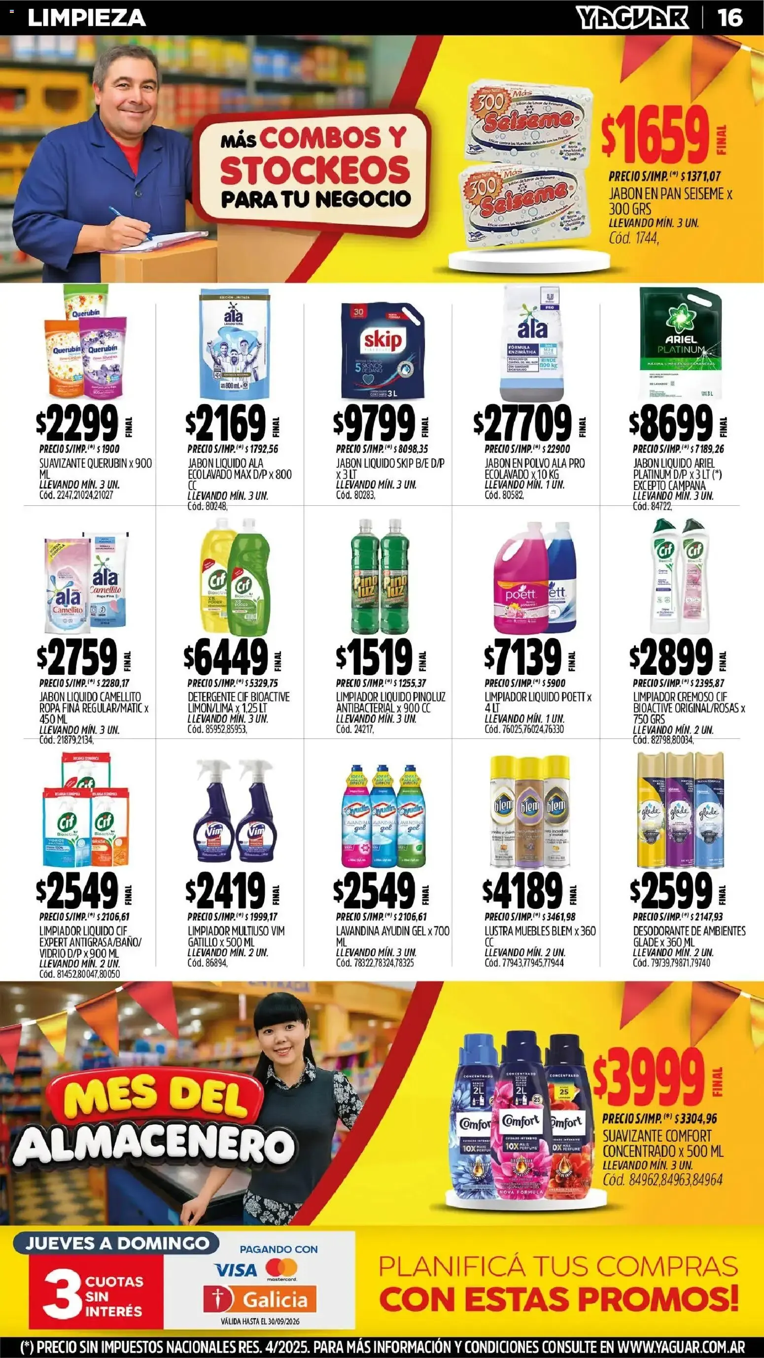 Ofertas de MAYORISTA YAGUAR MES DEL ALMACENERO 31 de agosto al 6 de septiembre 2026 - Página 16 del catálogo