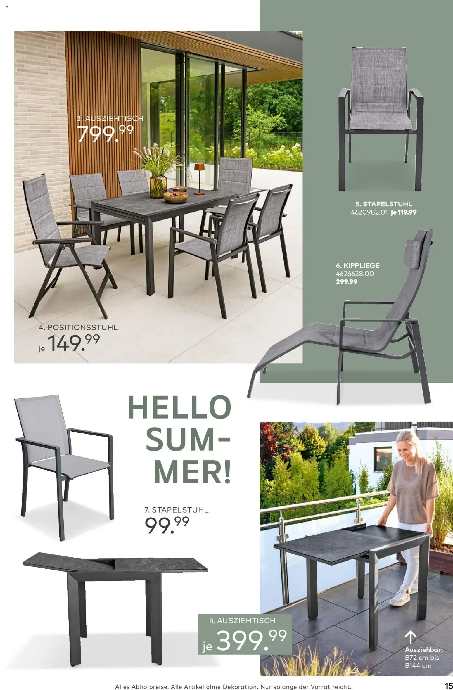 Porta! Gartenmöbel Katalog (ab 01.03.2026) zum Blättern von 1. März bis 31. August 2026 - Prospekt seite 15