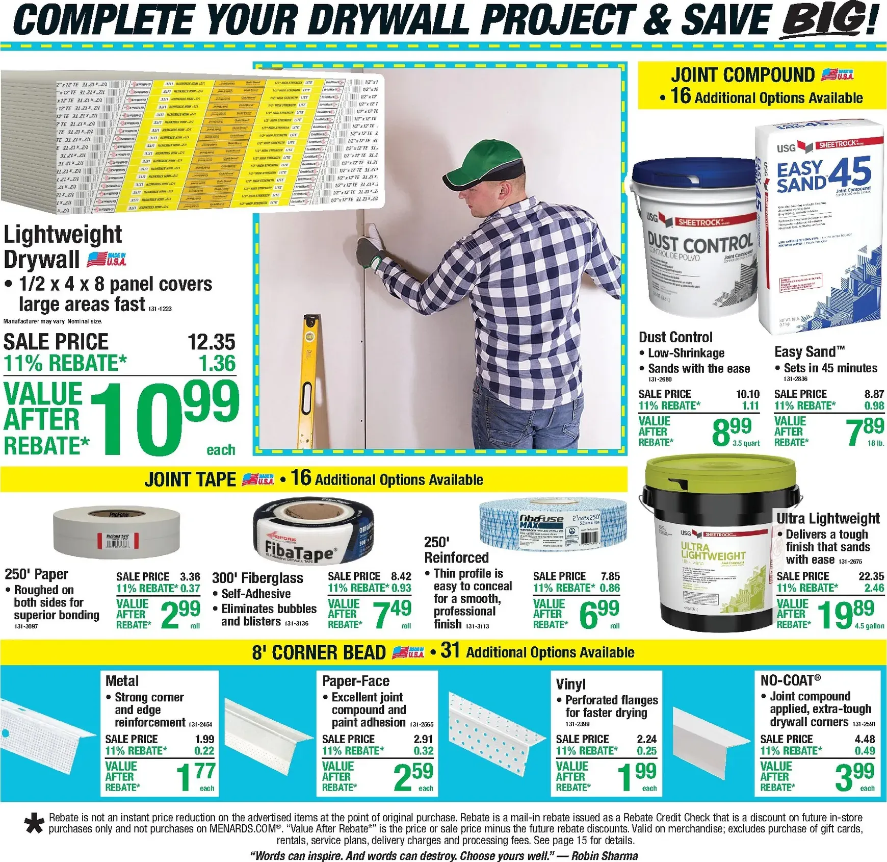 Weekly promotion Current Menards - 11% Rebate Sale leaflet valid from Thursday 09/24/2026 to Sunday 10/04/2026 spanning from September 24 to October 4 2026 - Page 5 for Catalogue 365