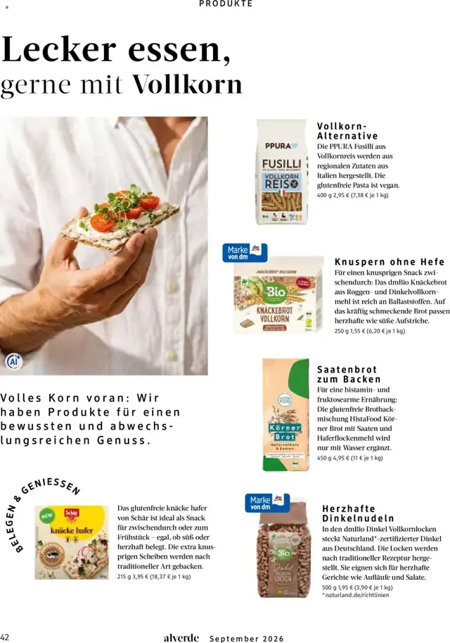 dm Magazin alverde von 1. September bis 30. September 2026 - Prospekt seite 42
