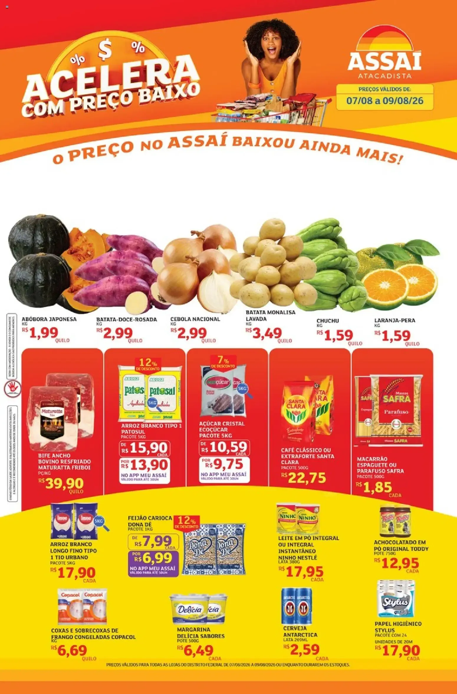 Encarte de Assaí Atacadista Acelera Com Preço Baixo 7 de agosto até 9 de agosto 2026 - Pagina 1