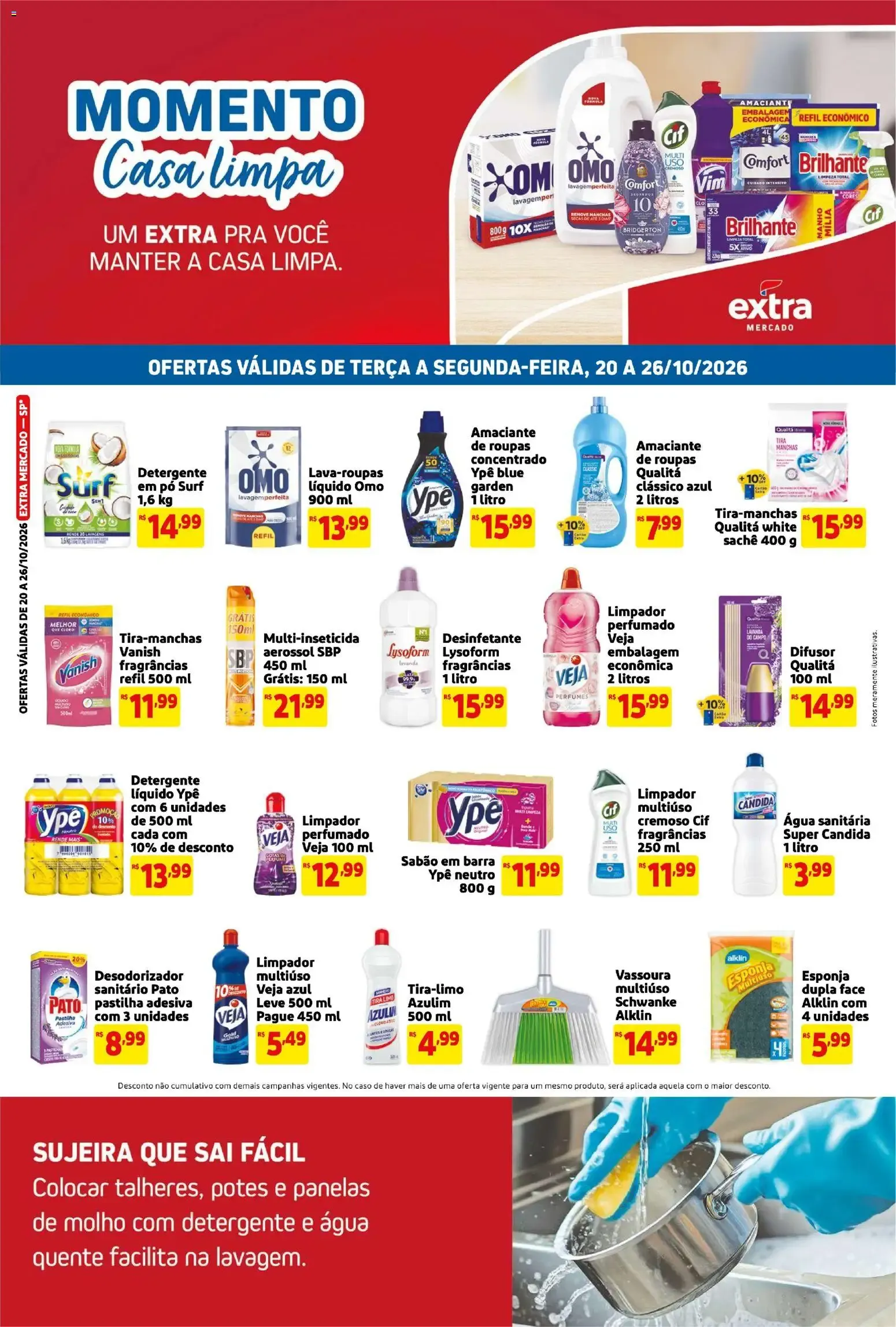 Encarte de Folheto Extra ofertas de Mercado Casa Limpa de 20/10/2026 | Promoção 20 de outubro até 26 de outubro 2026 - Pagina 1