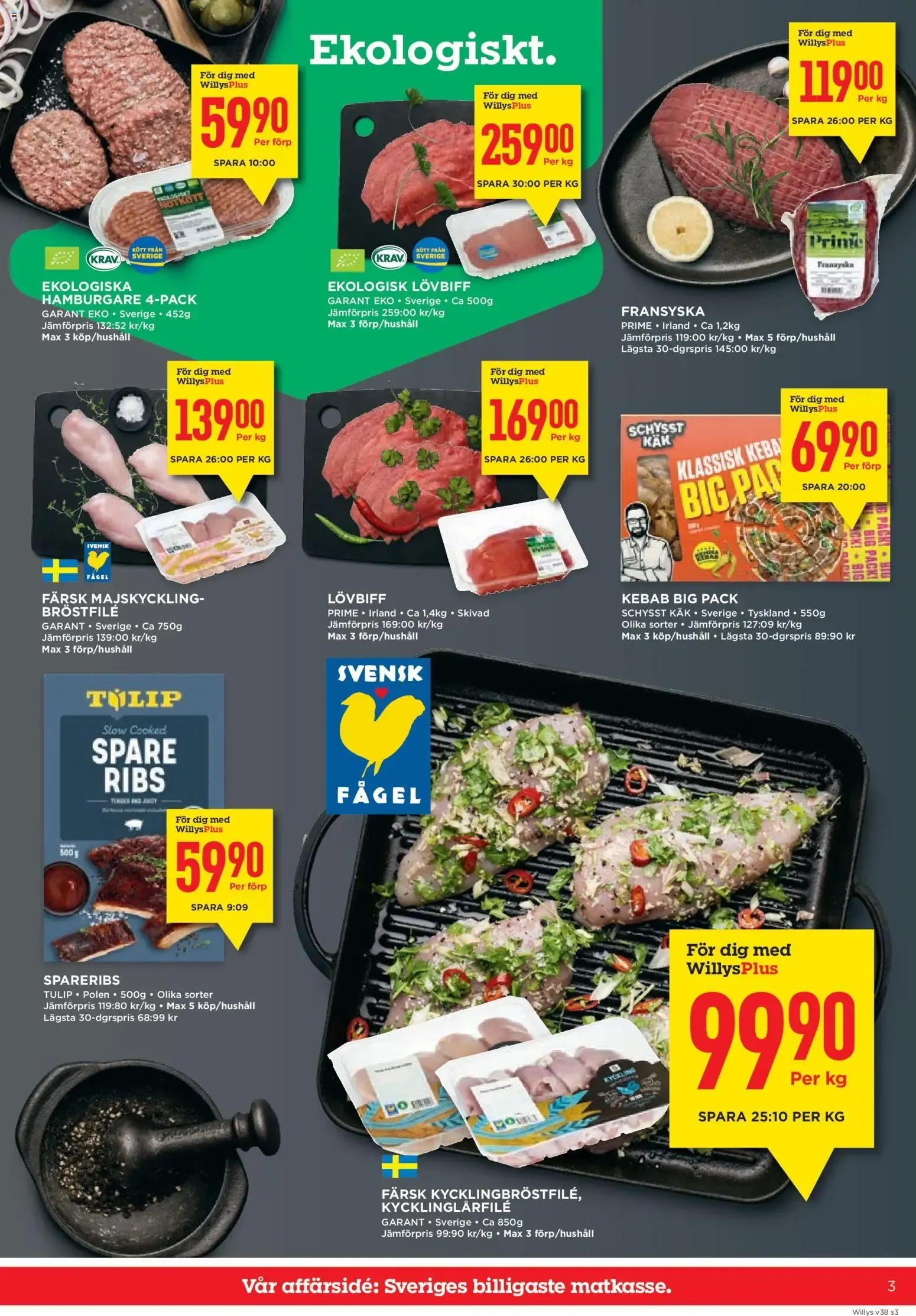 Willys erbjudanden från 14/09/2026 - 20/09/2026 > Reklamblad nuvarande rabatter från 14 september till 20 september 2026 - Reklamblad sidor 3