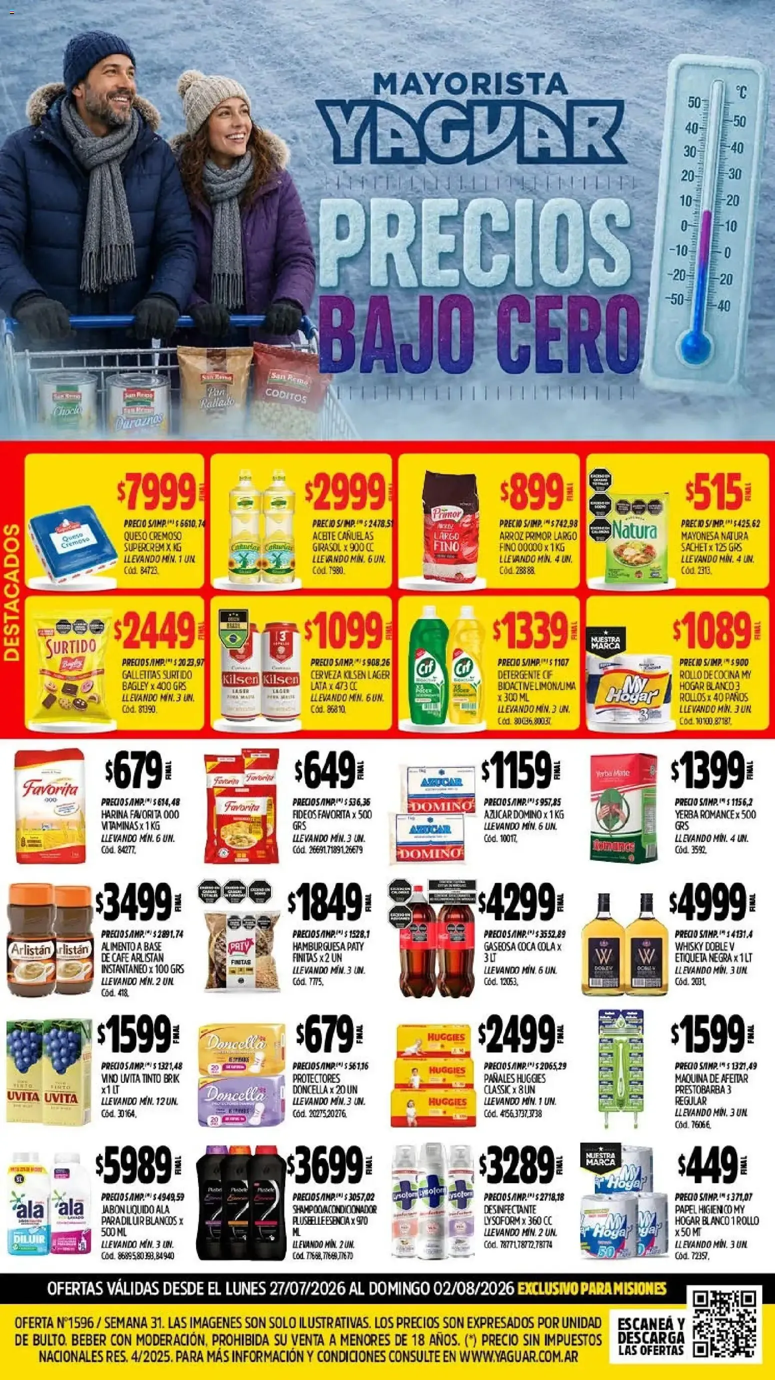 PRECIOS BAJO CERO