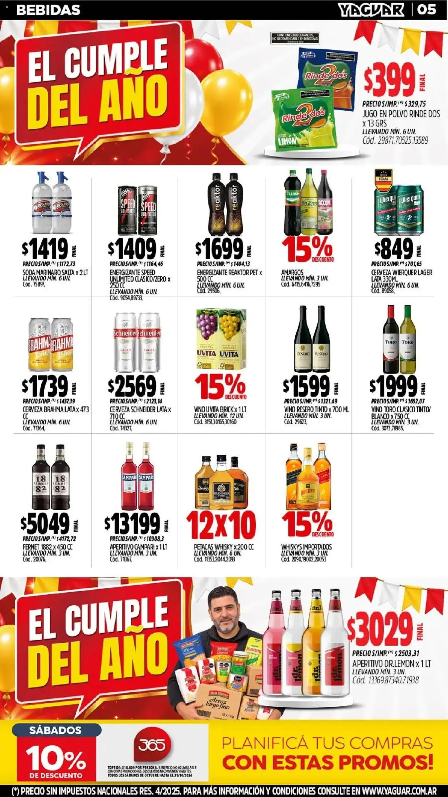 Ofertas de Mayorista Yaguar - El Cumple del Año 38 - Oferta Semanal Salta 5 de octubre al 11 de octubre 2026 - Página 4 del catálogo