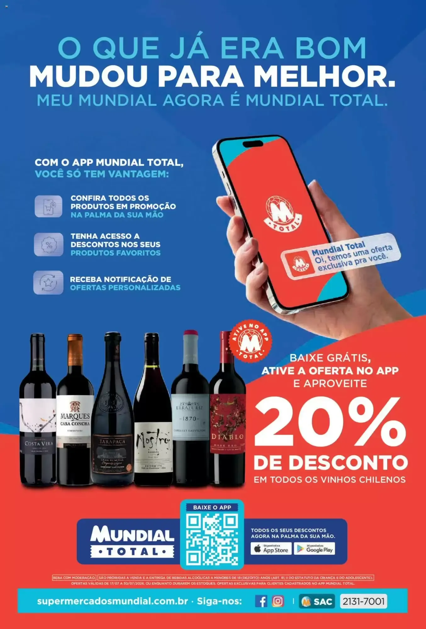 Encarte de Encarte Supermercados Mundial 17 de julho até 30 de julho 2026 - Pagina 1