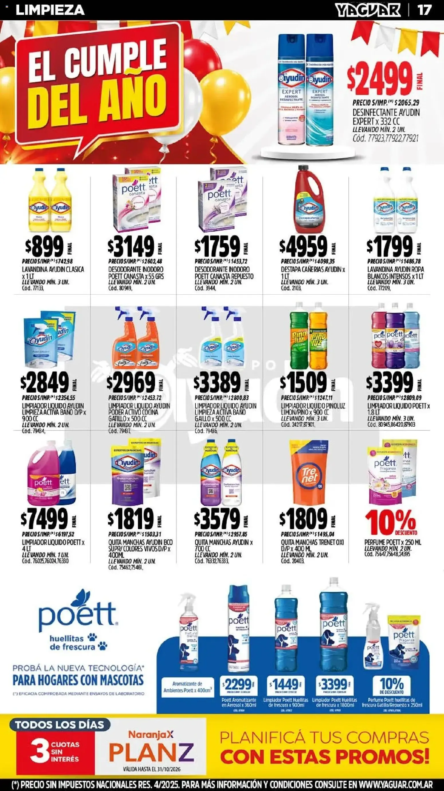 Ofertas de El Cumple del Año 38 - Mayorista Yaguar 26 de octubre al 1 de noviembre 2026 - Página 19 del catálogo
