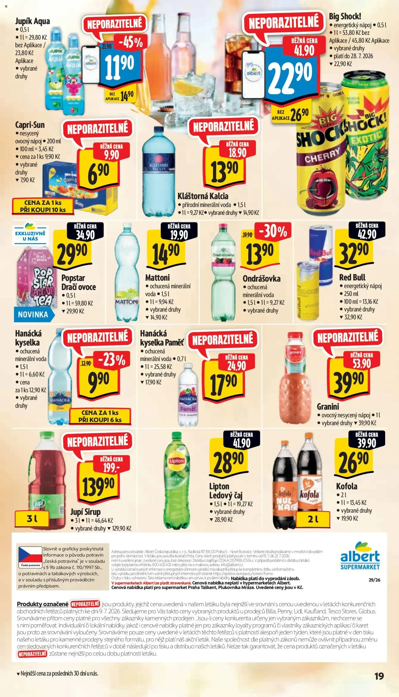 Albert leták - Supermarket - Praha Taškent od 15.07.2026 - Akční leták - 15. července 21. července 2026 - Page 29